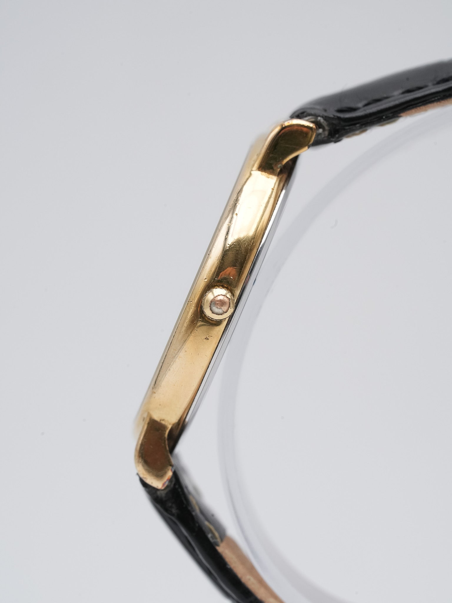 Longines - Ronde plaqué or lin - 1980s - Atelier Victor - Vintage Shop