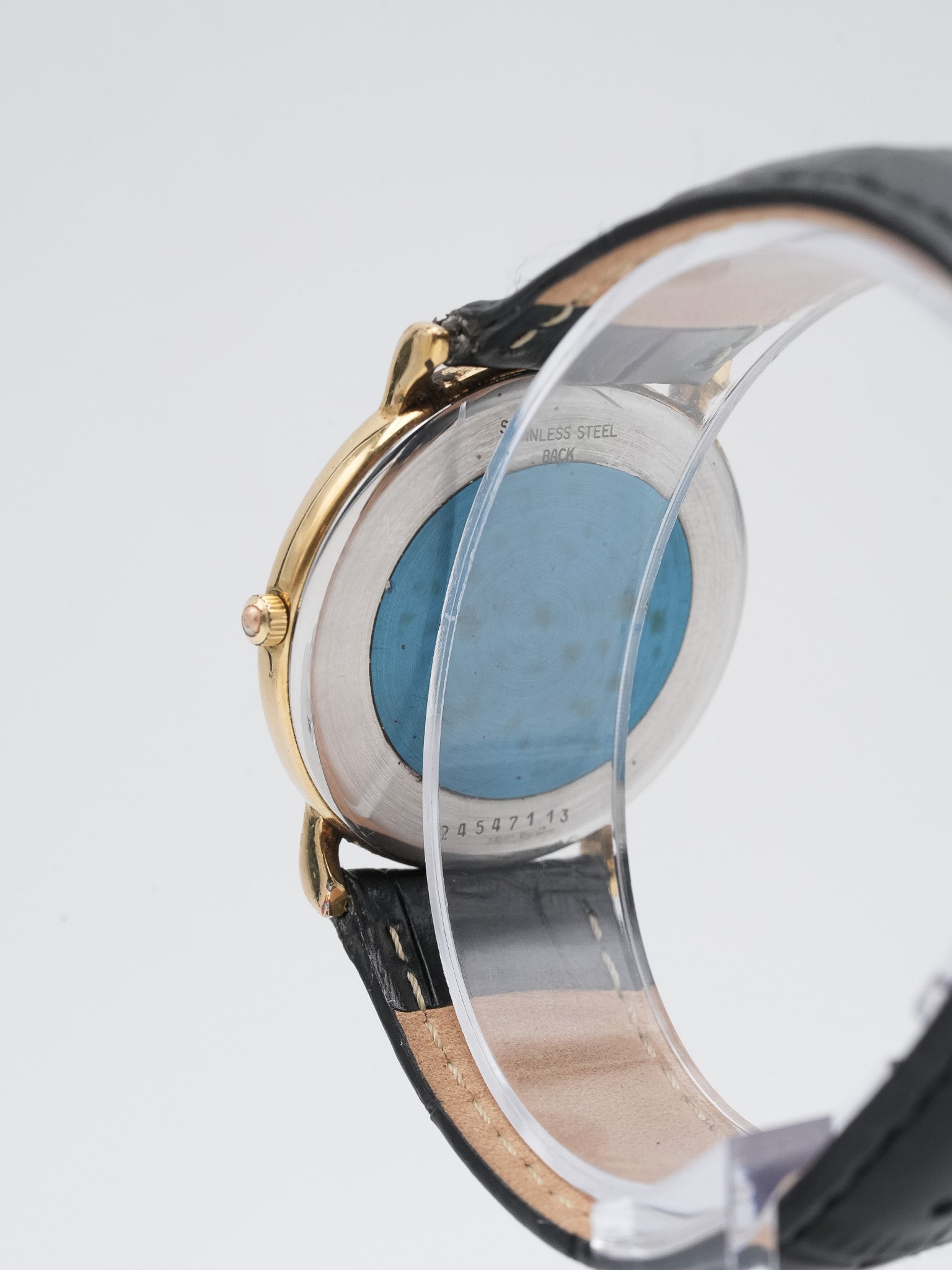 Longines - Ronde plaqué or lin - 1980s - Atelier Victor - Vintage Shop
