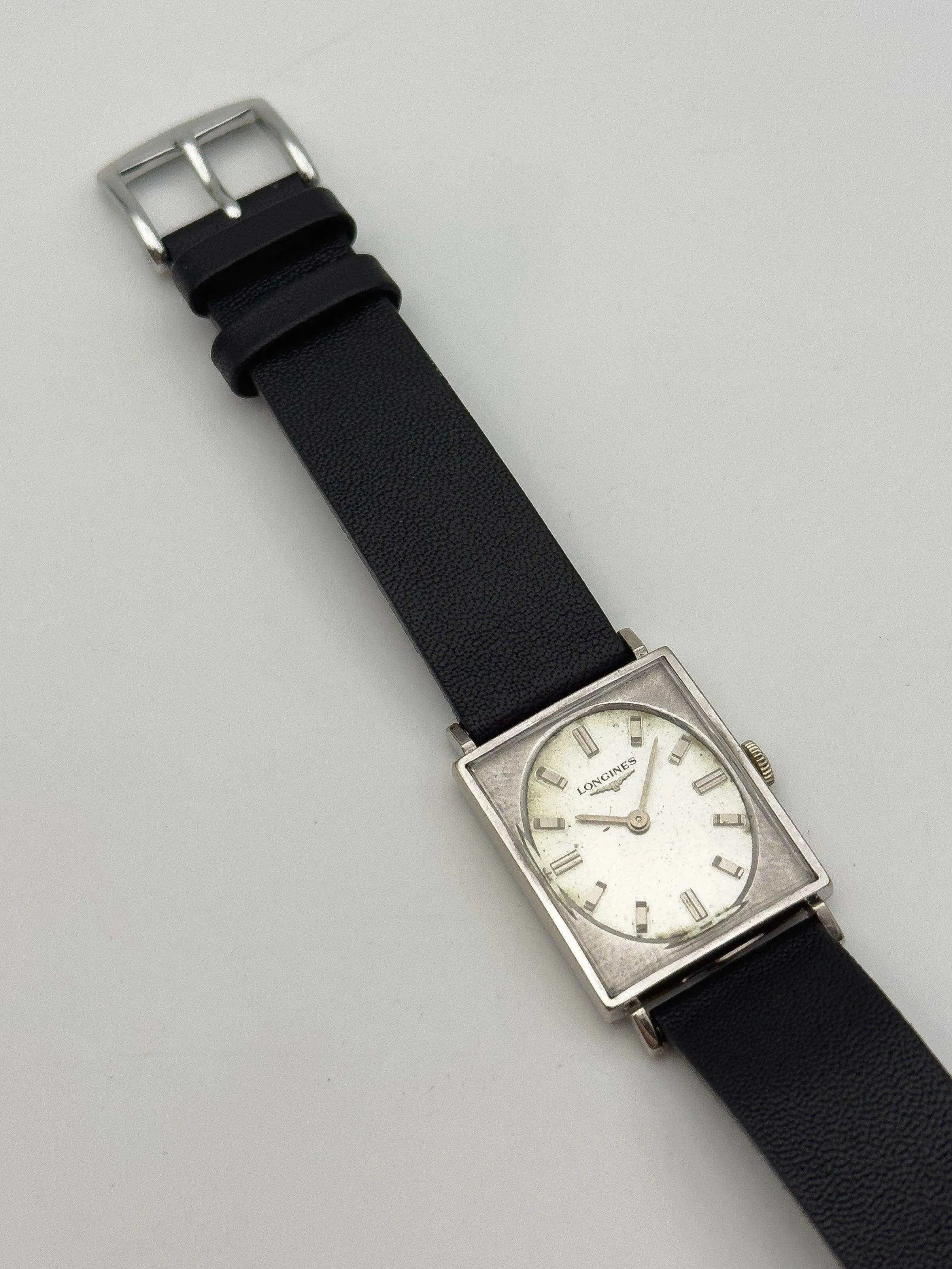 Longines - Tank 10k White Gold Filled Dial - 1974 - Atelier Victor - Vintage Shop