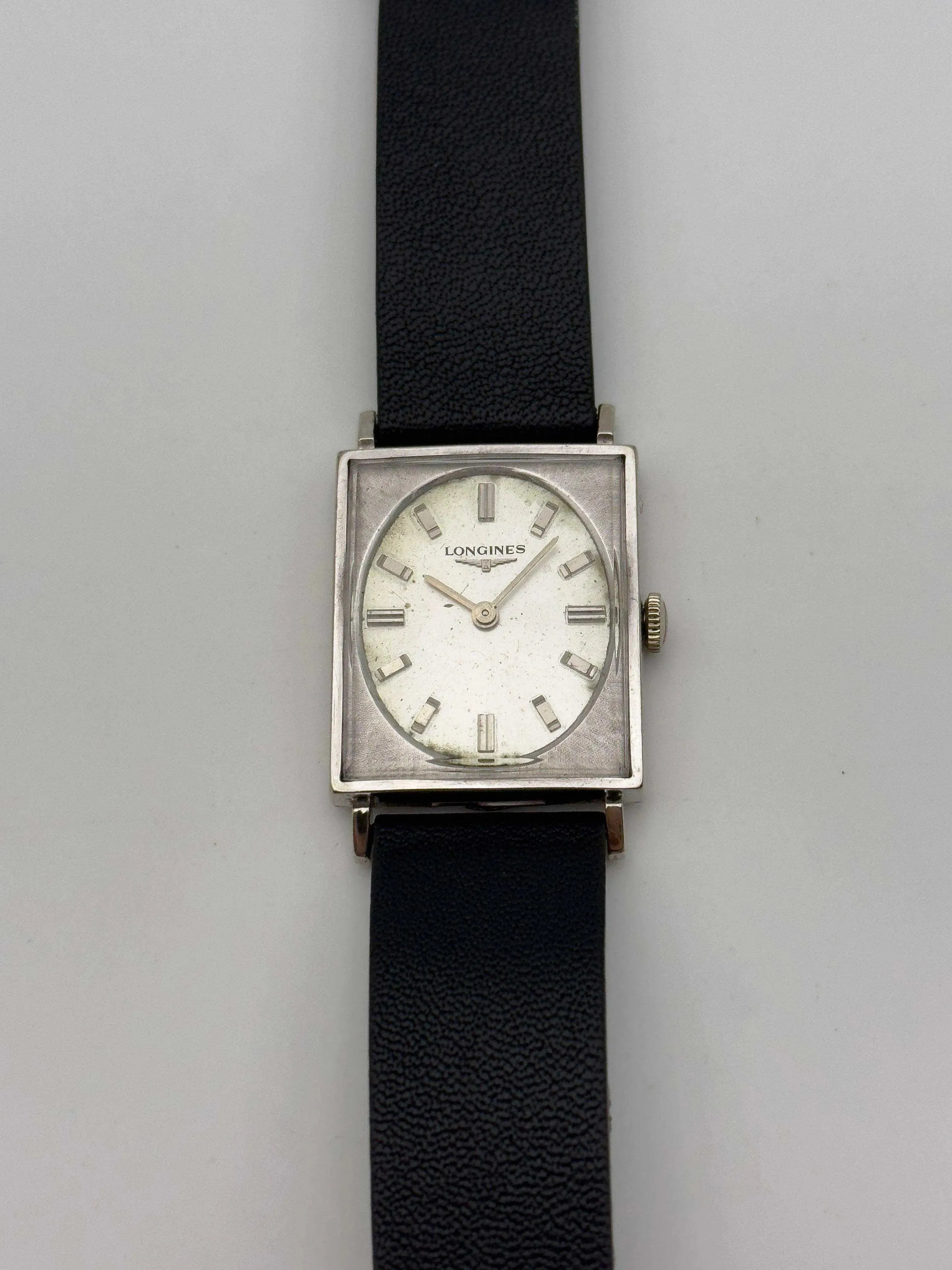 Longines - Tank 10k White Gold Filled Dial - 1974 - Atelier Victor - Vintage Shop