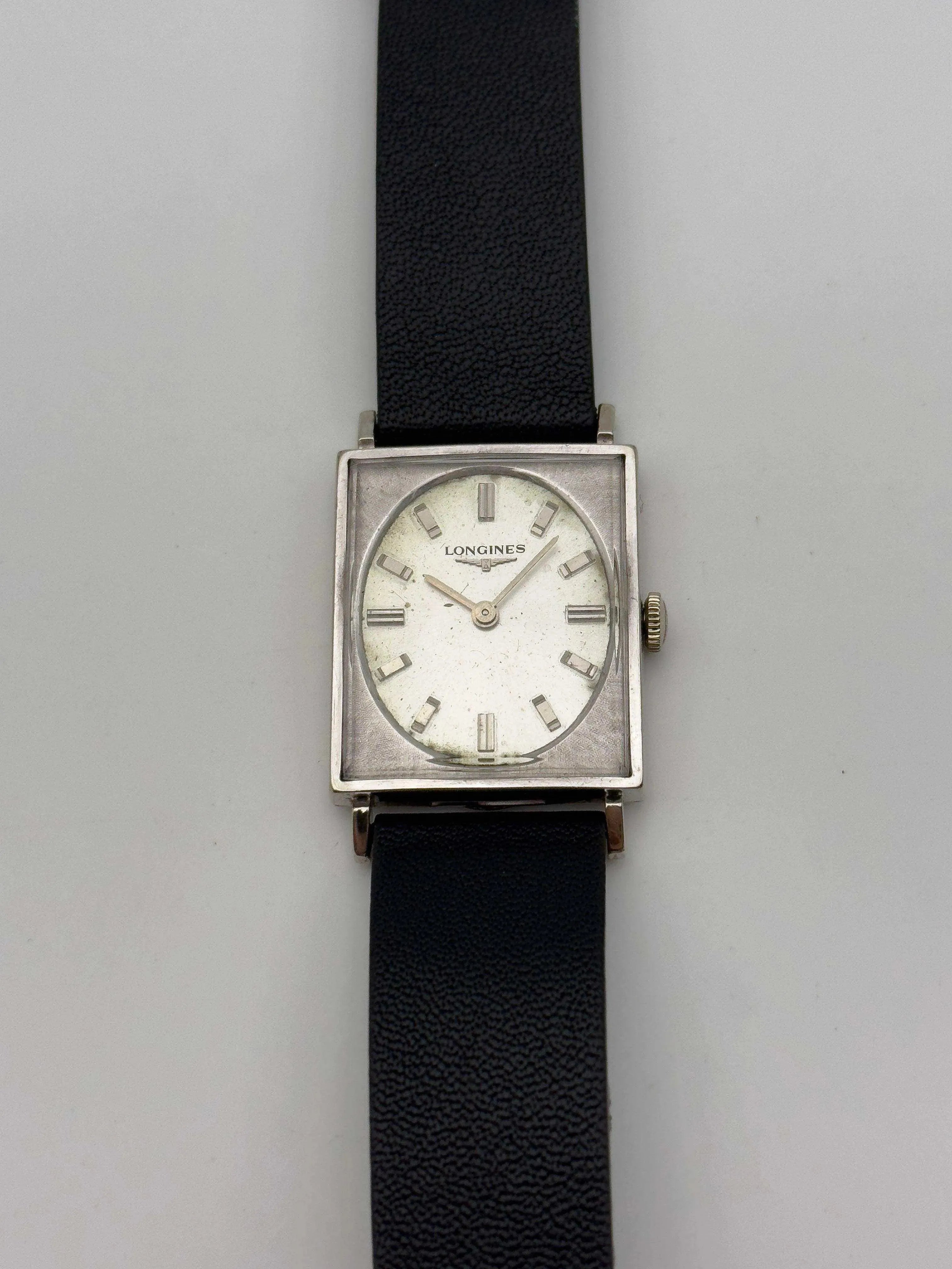 Longines - Tank 10k White Gold Filled Dial - 1974 - Atelier Victor - Vintage Shop