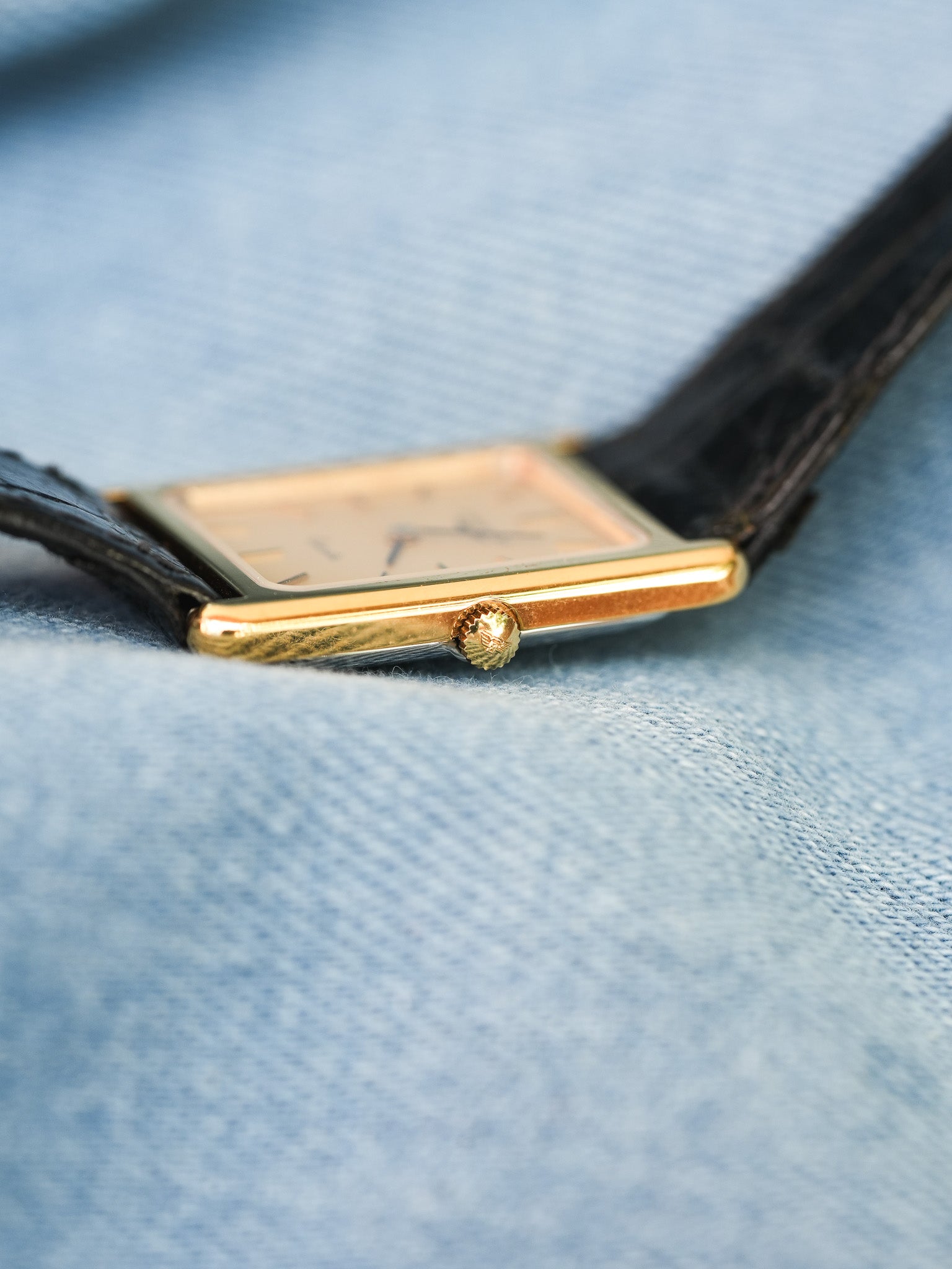 Longines - Tank Plaqué or Femme - 1980s - Atelier Victor - Vintage Shop
