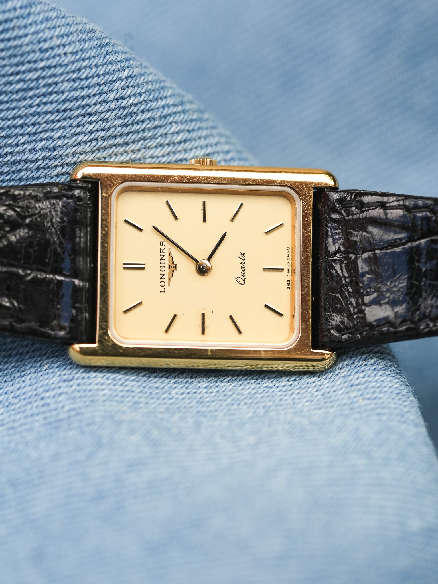 Longines - Tank Plaqué or Femme - 1980s - Atelier Victor - Vintage Shop