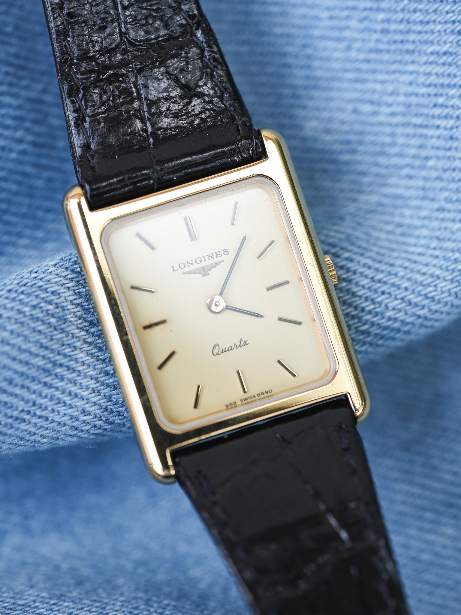 Longines - Tank Plaqué or Femme - 1980s - Atelier Victor - Vintage Shop