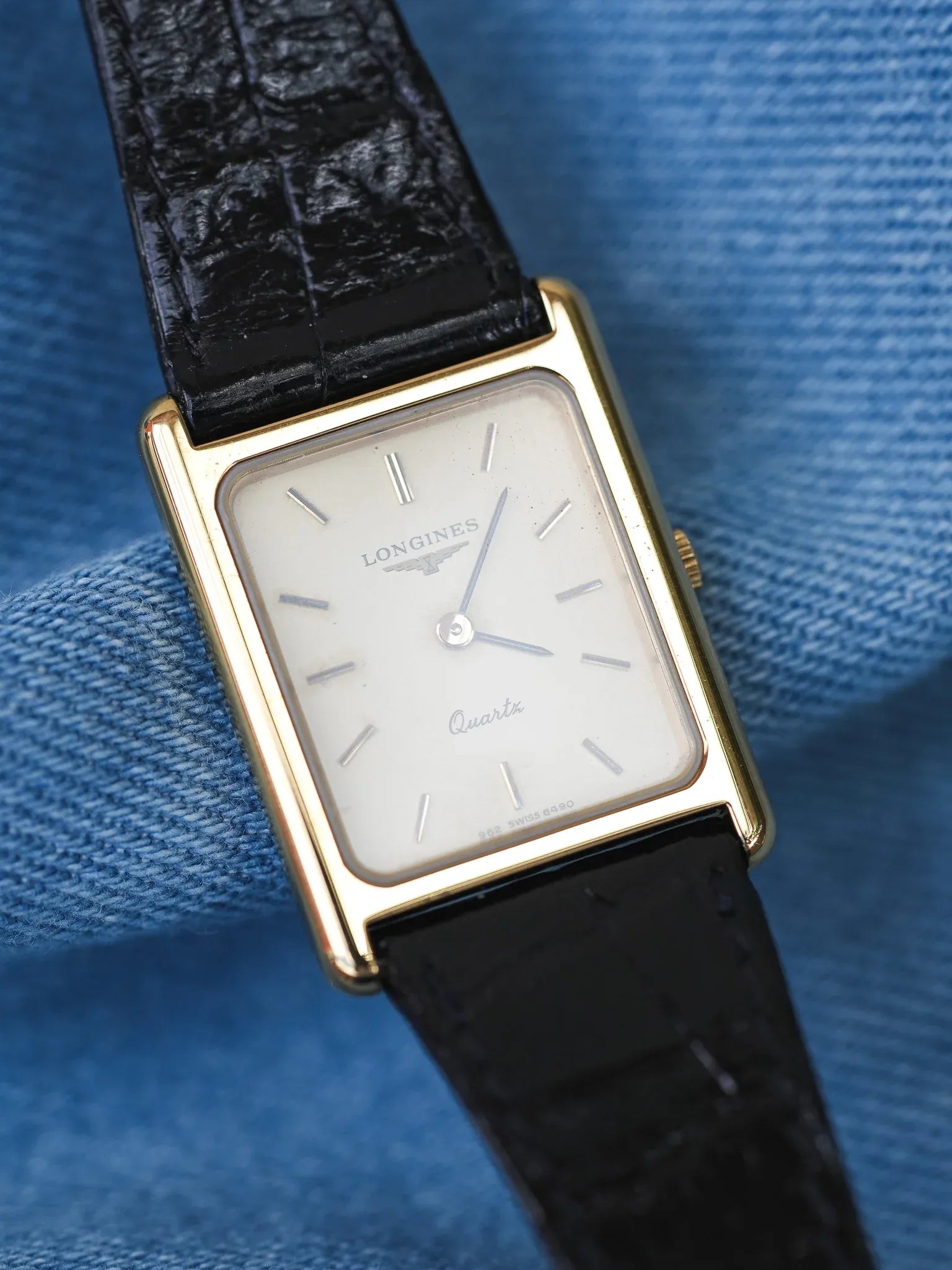 Longines - Tank Plaqué or Femme - 1980s - Atelier Victor - Vintage Shop