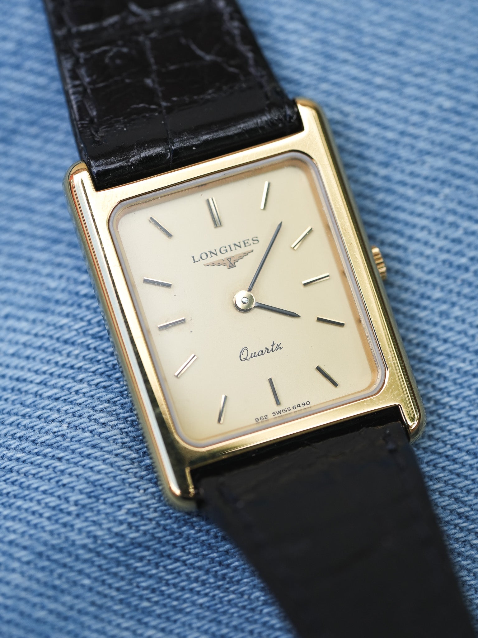 Longines - Tank Plaqué or Femme - 1980s - Atelier Victor - Vintage Shop