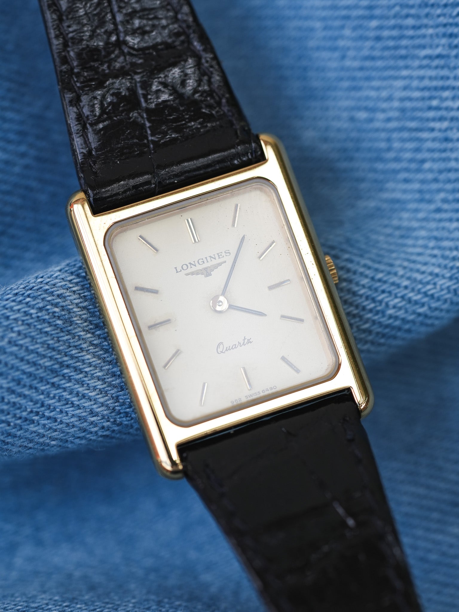 Longines - Tank Plaqué or Femme - 1980s - Atelier Victor - Vintage Shop