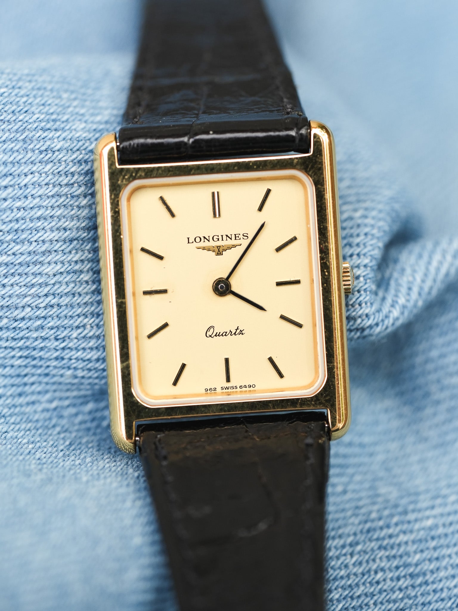 Longines - Tank Plaqué or Femme - 1980s - Atelier Victor - Vintage Shop