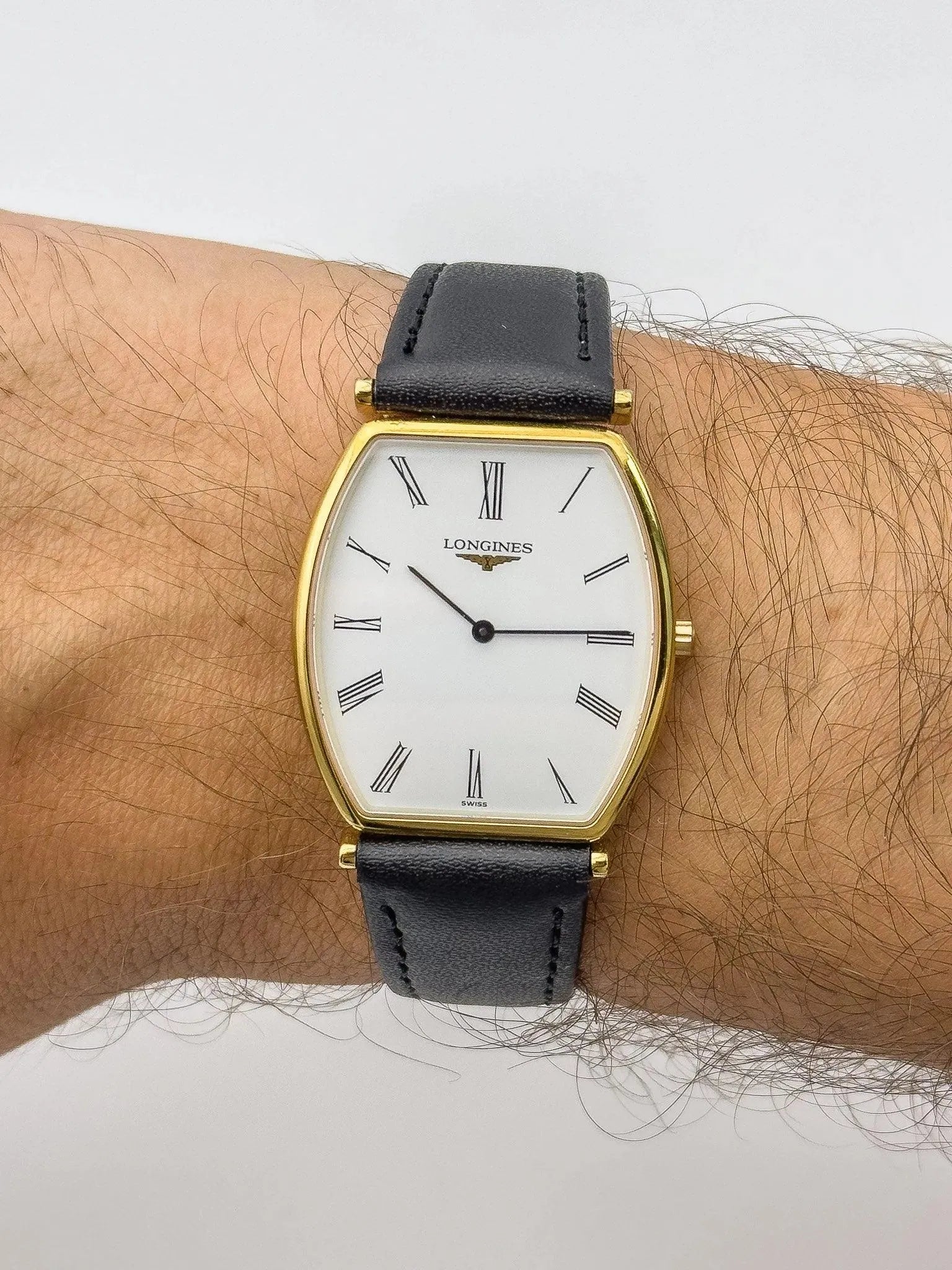 Longines - Tonneau La Grande Classique White Dial - 1990s - Atelier Victor Paris - Vintage Watch Shop Dubai