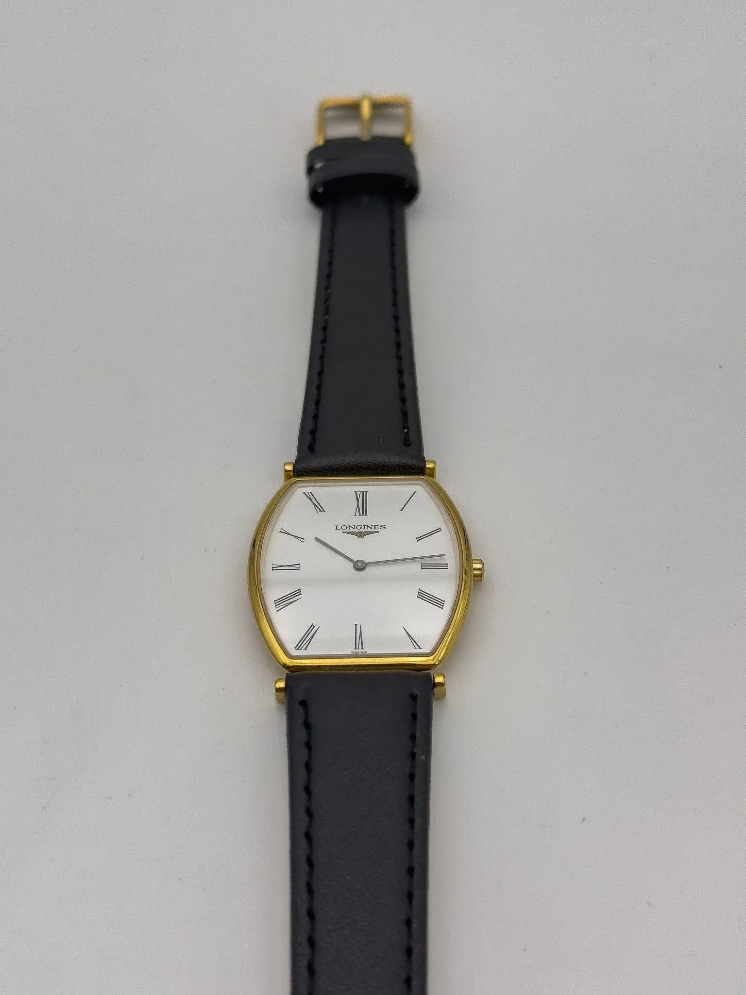 Longines - Tonneau La Grande Classique White Dial - 1990s - Atelier Victor Paris - Vintage Watch Shop Dubai