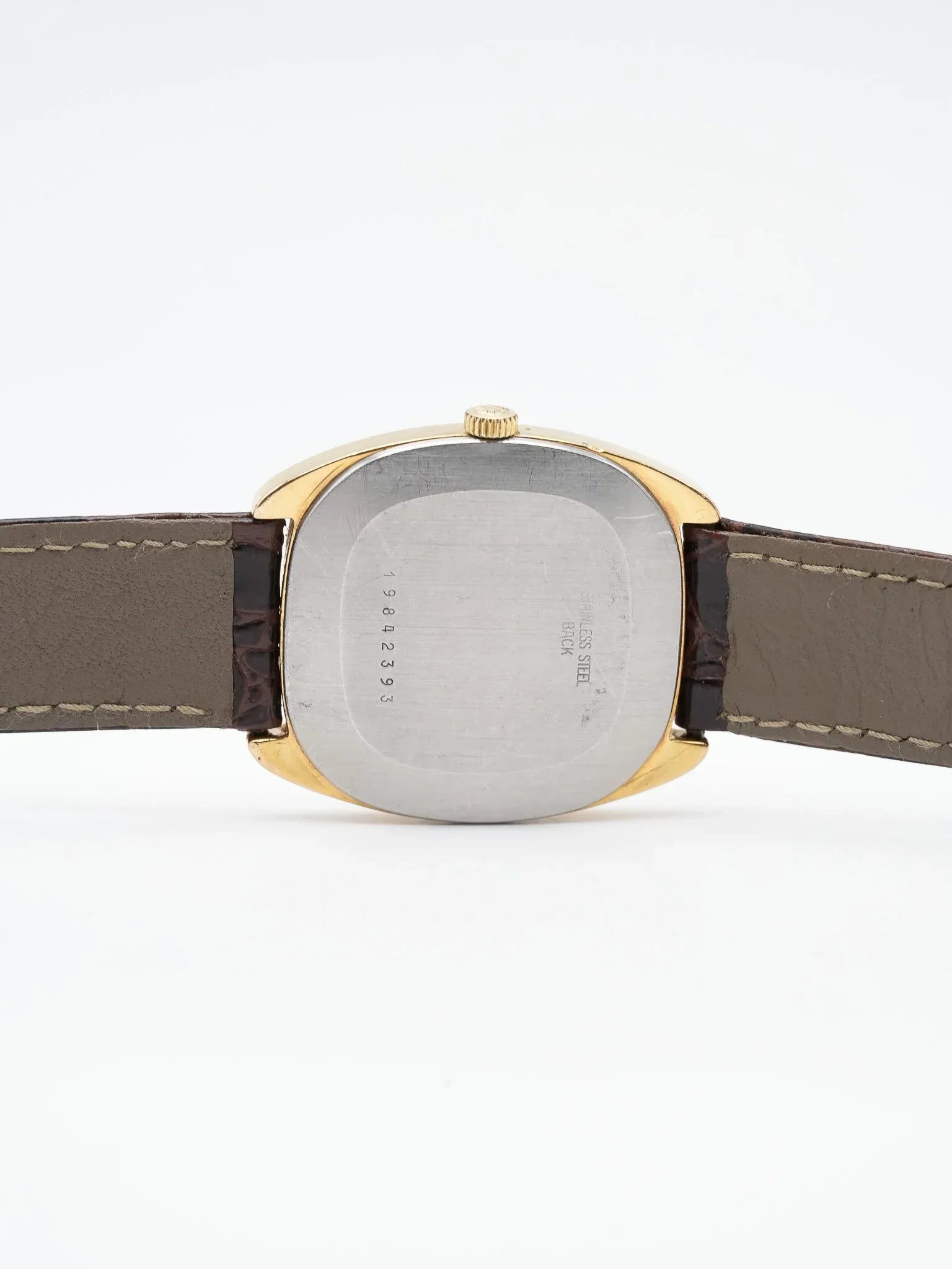 Longines - Tonneau Lin plaqué or meca - 1980s - Atelier Victor - Vintage Shop