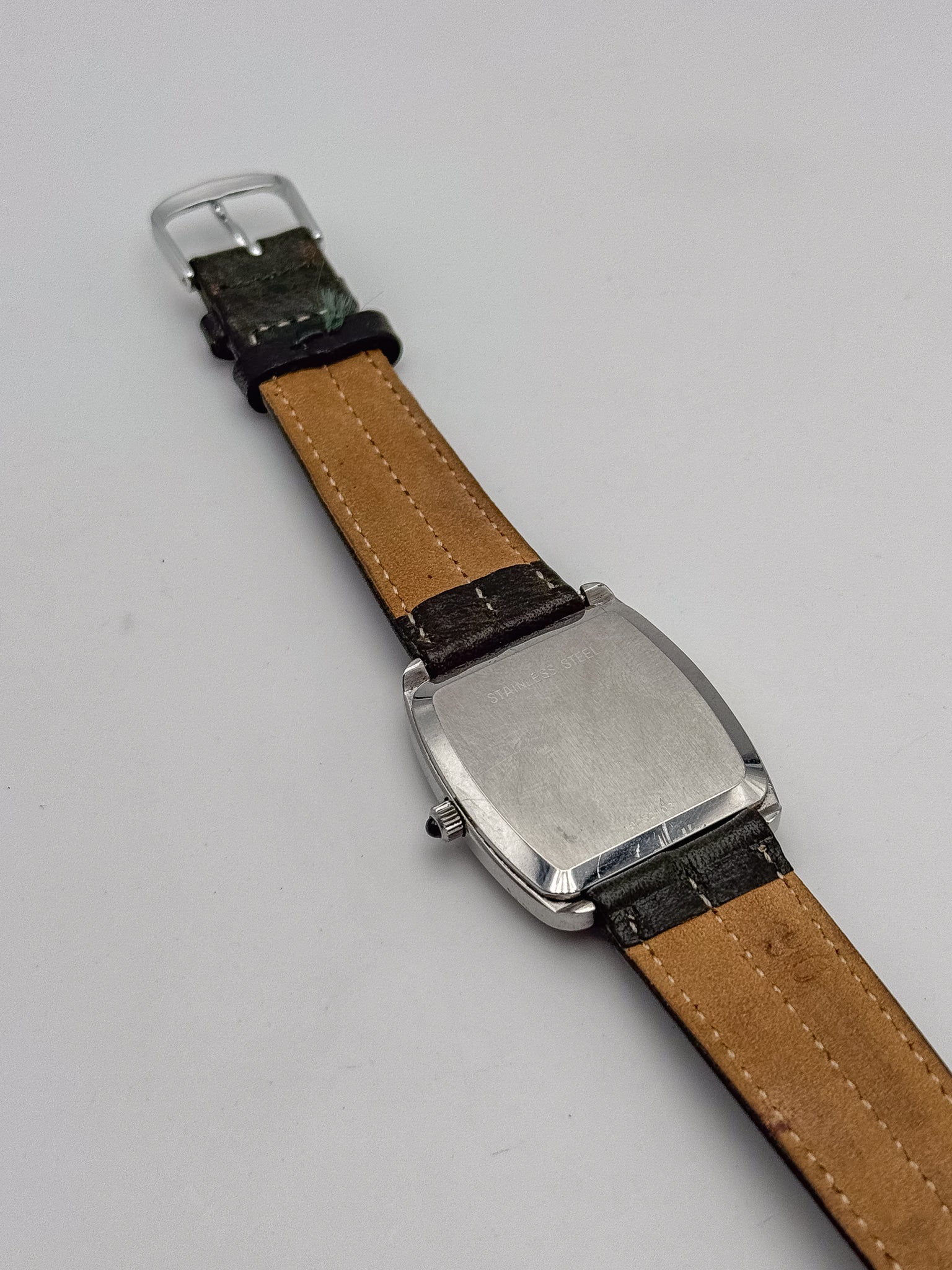 Longines - Tonneau XL Cadran Acier - 1980s - Atelier Victor Paris - Vintage Watch Shop Dubai