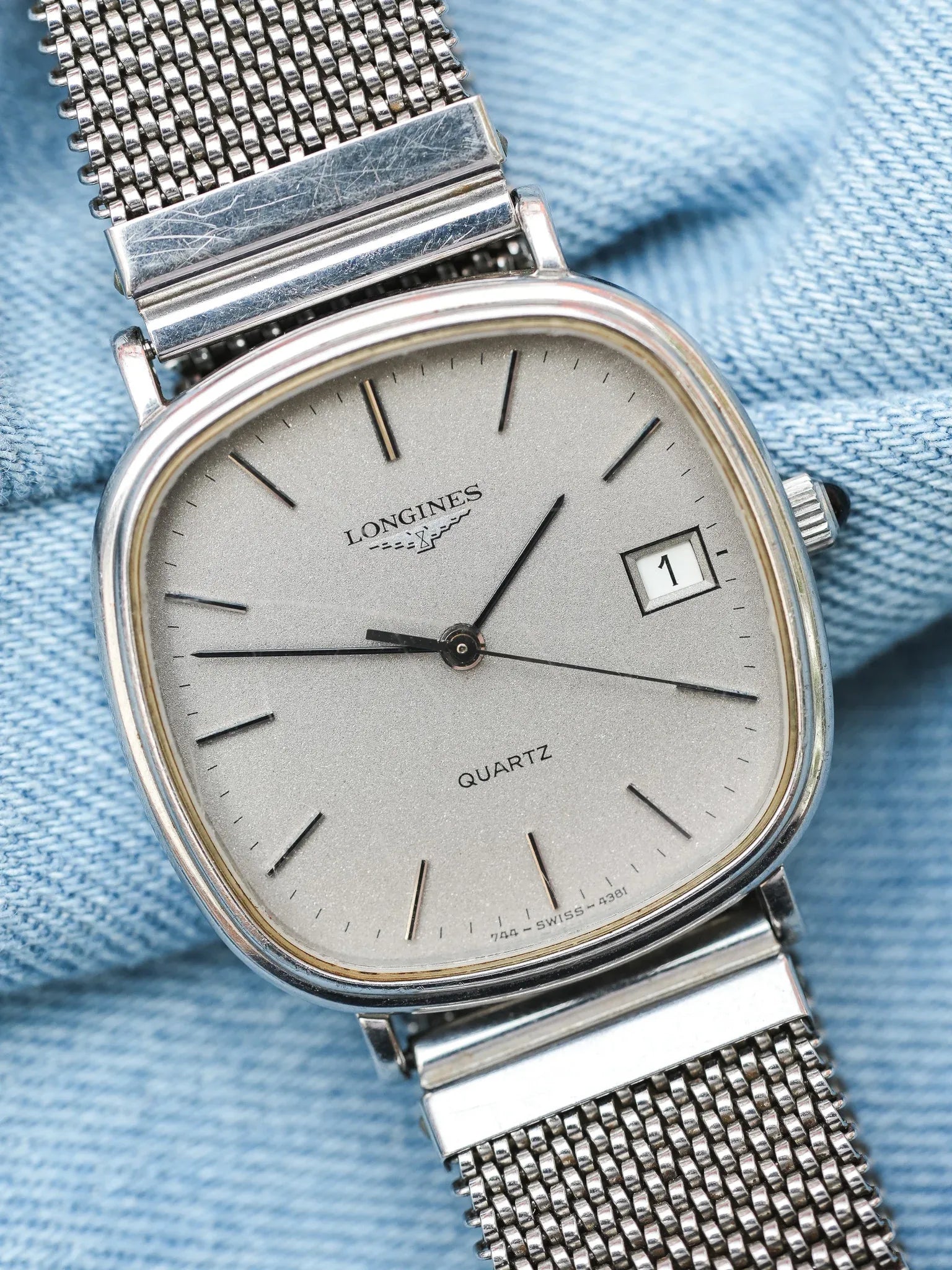 Longines - TV acier cadran argent - 1980s - Atelier Victor