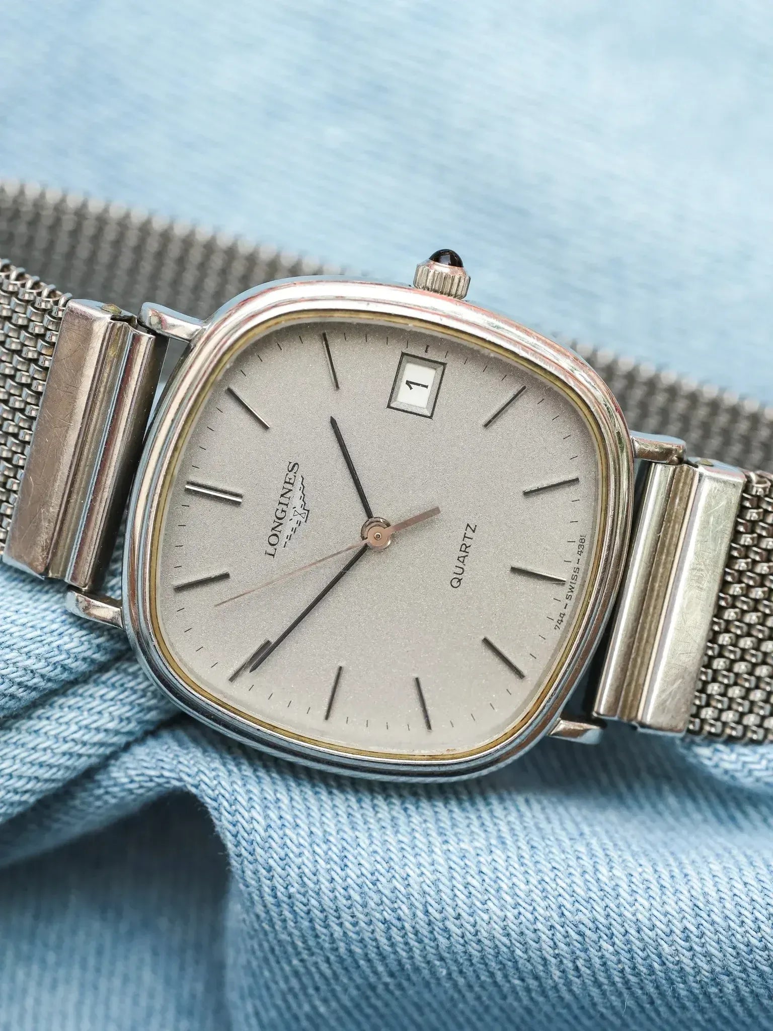 Longines - TV acier cadran argent - 1980s - Atelier Victor