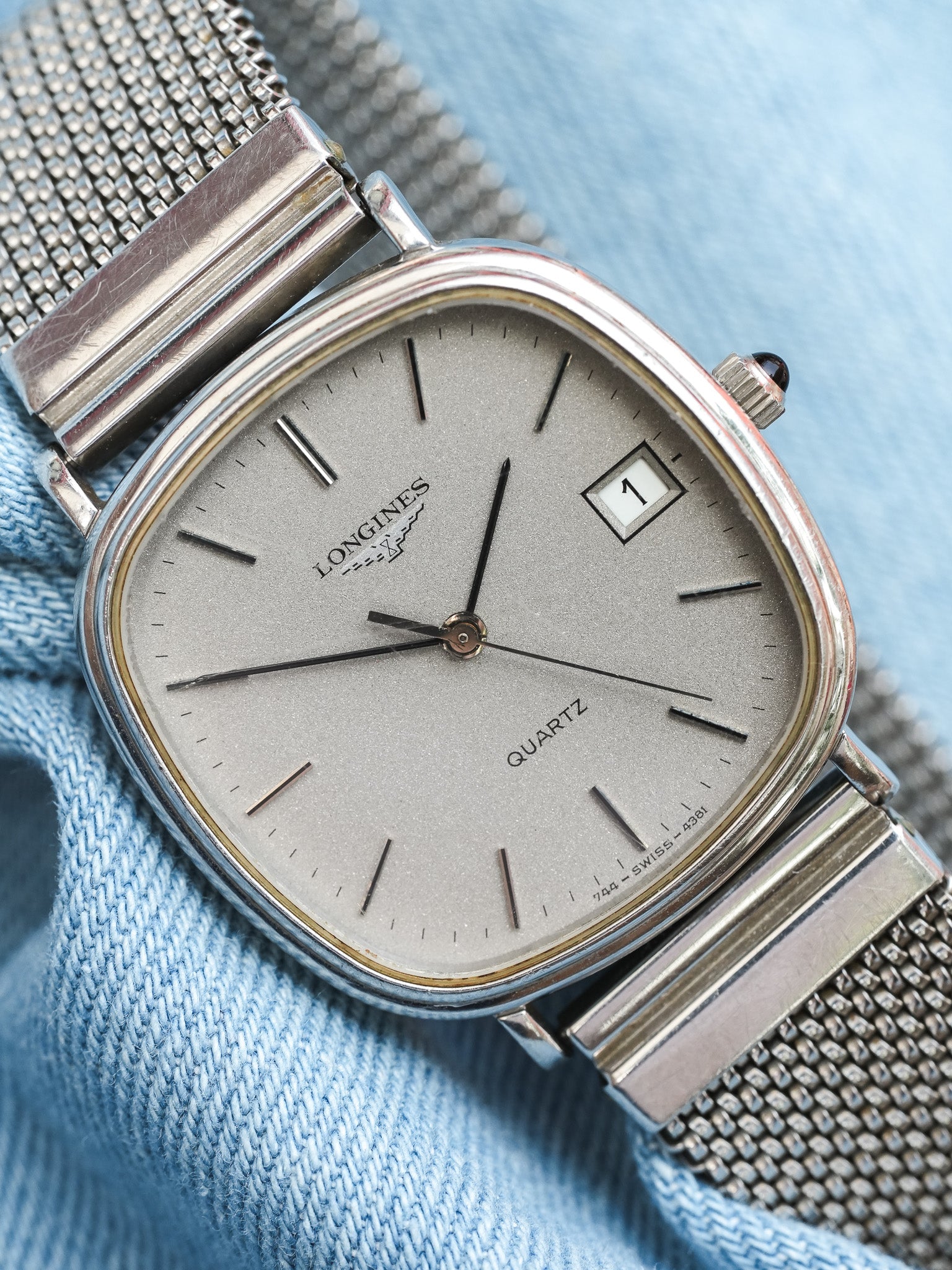Longines - TV acier cadran argent - 1980s - Atelier Victor - Vintage Shop