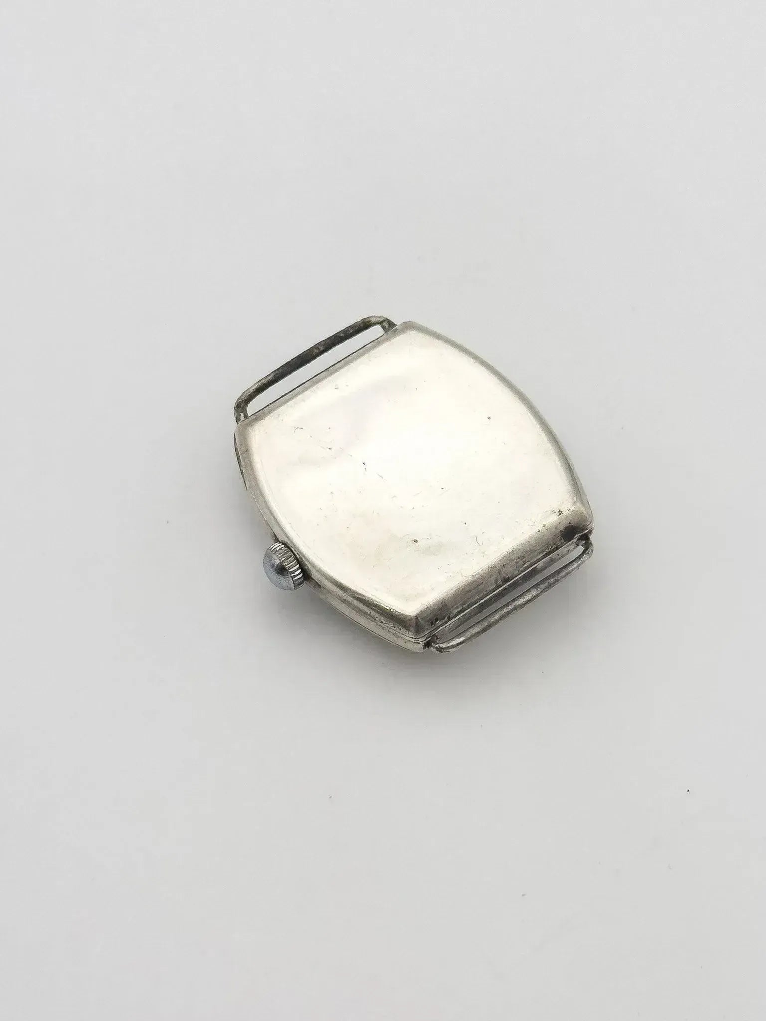 Longines - WW1 Tonneau Argent massif 935 émail Oversized - 1915 - Atelier Victor