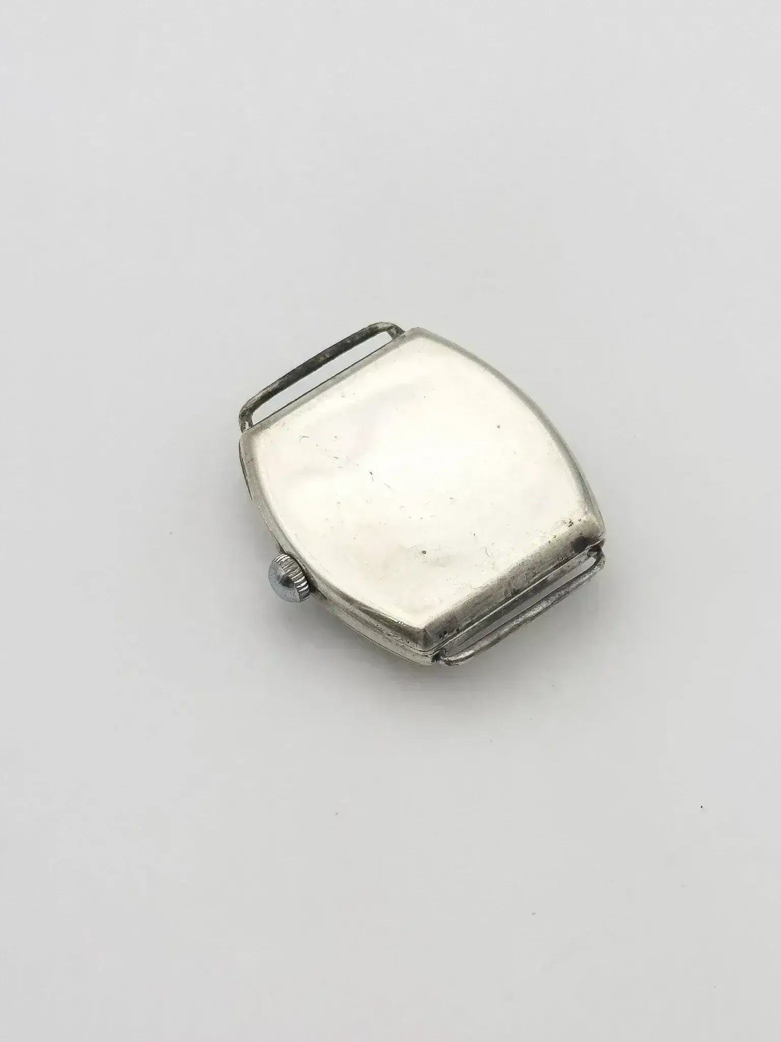 Longines - WW1 Tonneau Argent massif 935 émail Oversized - 1915 - Atelier Victor