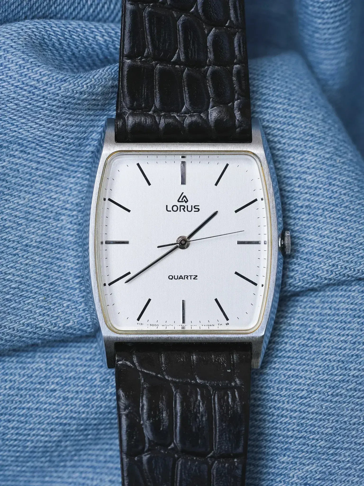 Lorus (Seiko) - Tonneau Cadran acier - NOS - 1980s - Atelier Victor