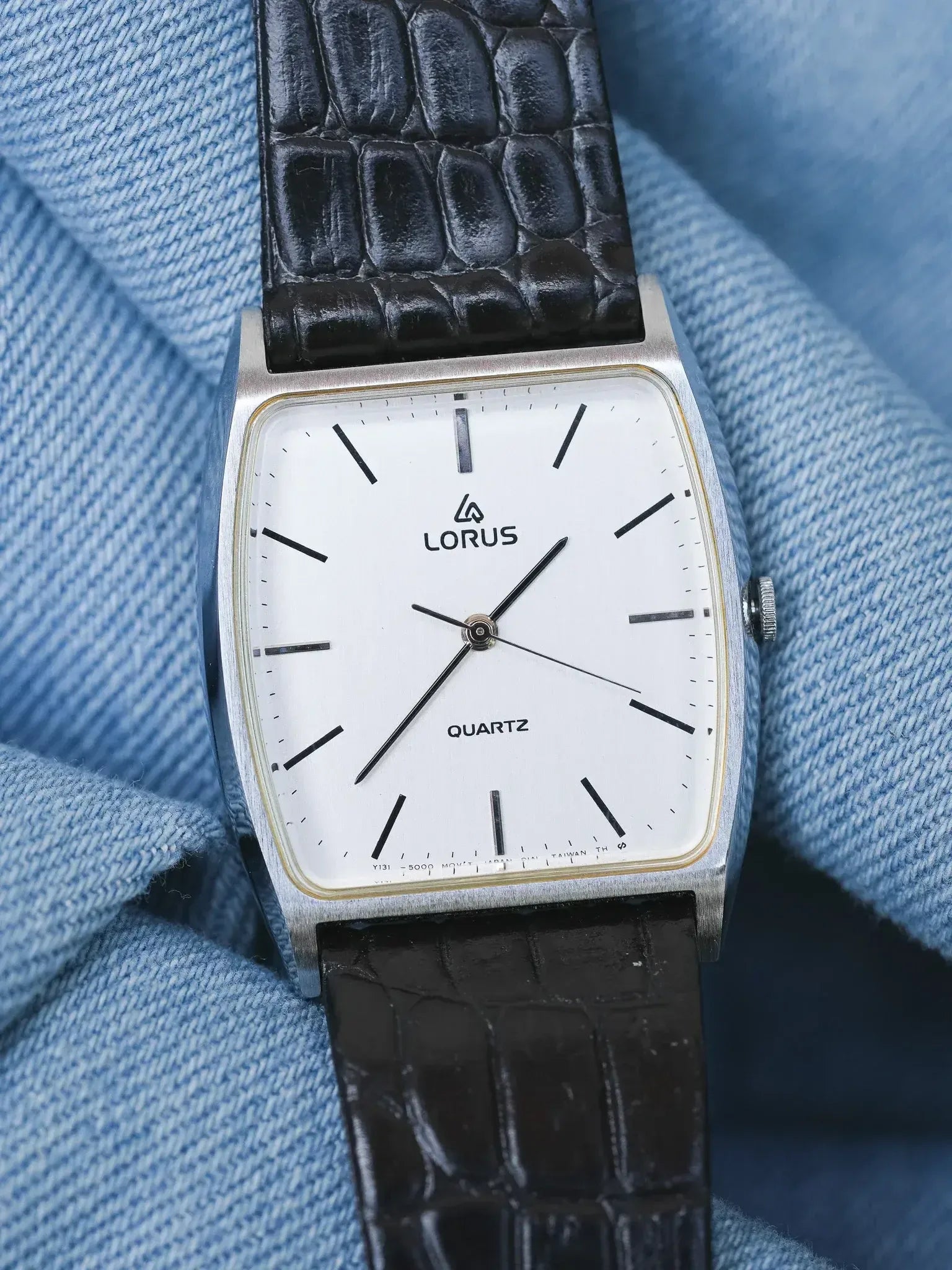 Lorus (Seiko) - Tonneau Cadran acier - NOS - 1980s - Atelier Victor