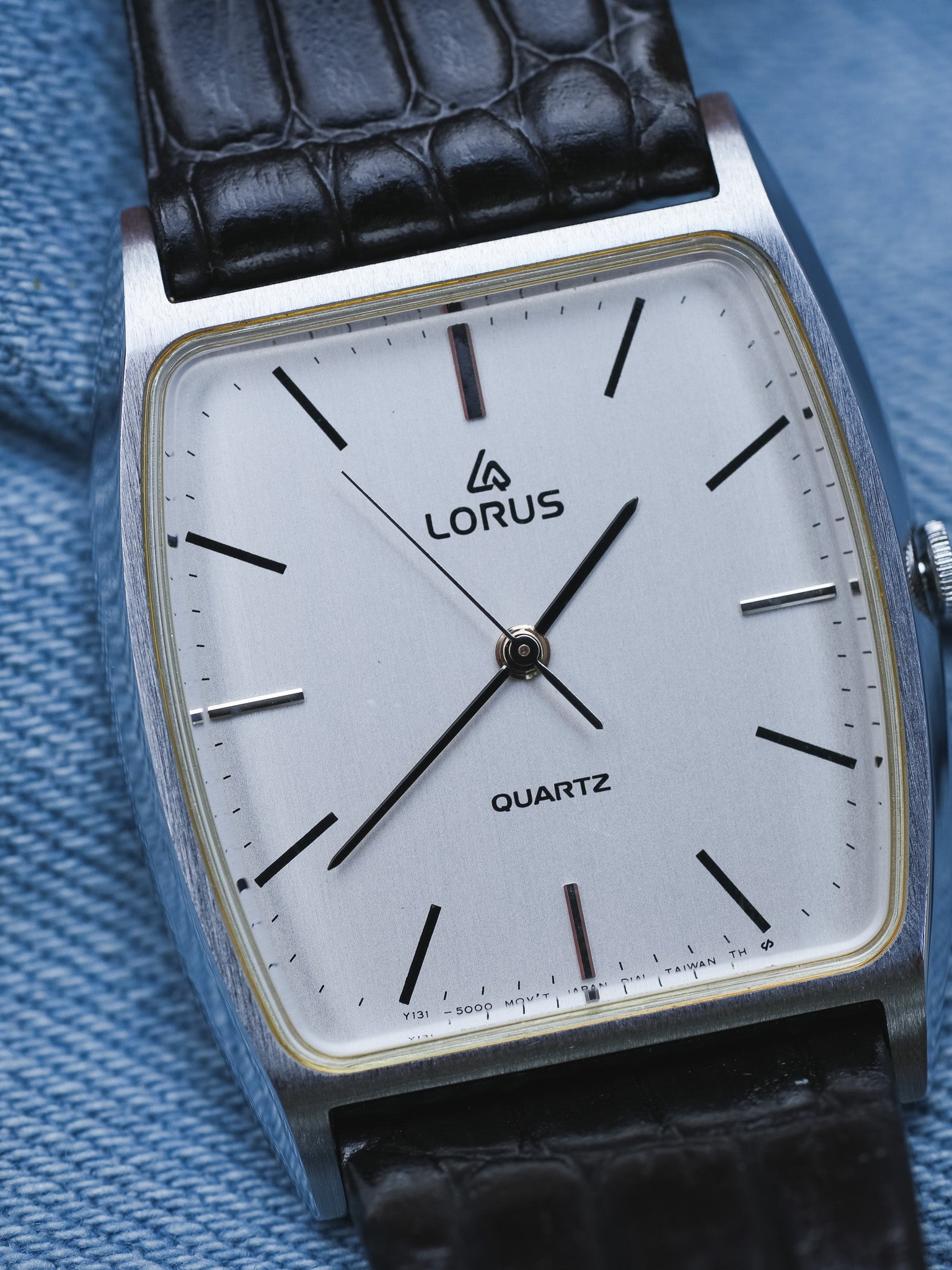 Lorus (Seiko) - Tonneau Cadran acier - NOS - 1980s - Atelier Victor - Vintage Shop