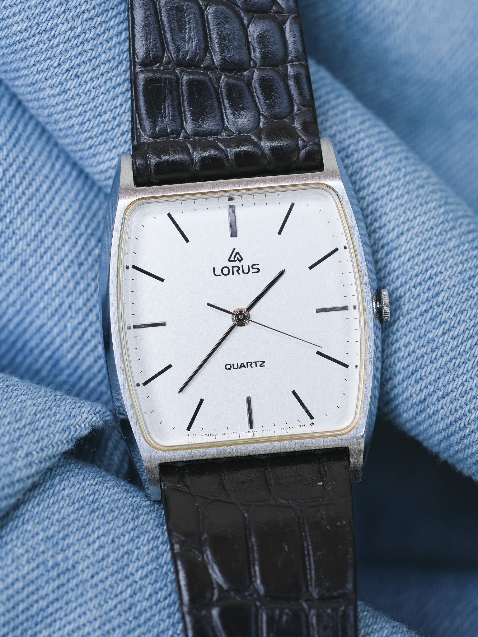 Lorus (Seiko) - Tonneau Cadran acier - NOS - 1980s - Atelier Victor - Vintage Shop
