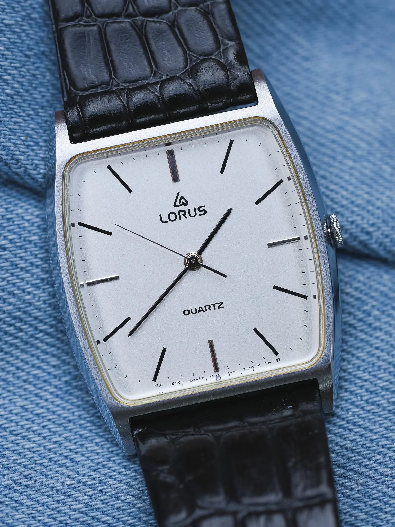Lorus (Seiko) - Tonneau Cadran acier - NOS - 1980s - Atelier Victor - Vintage Shop