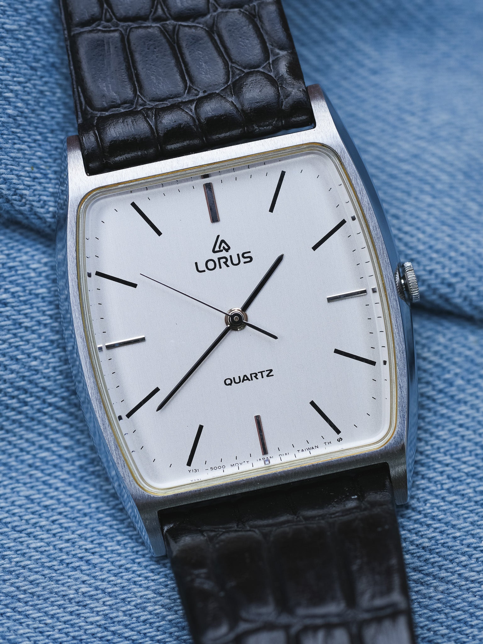 Lorus (Seiko) - Tonneau Cadran acier - NOS - 1980s - Atelier Victor - Vintage Shop