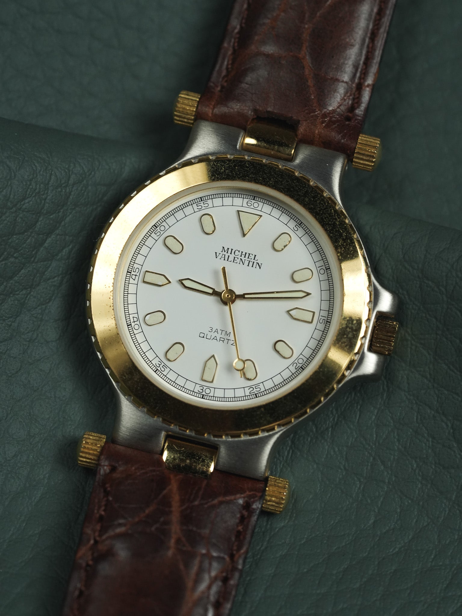 Michel Valentin - Acier Or Cornes Centrales - Neuve de stock - 1990s - Atelier Victor - Vintage Shop