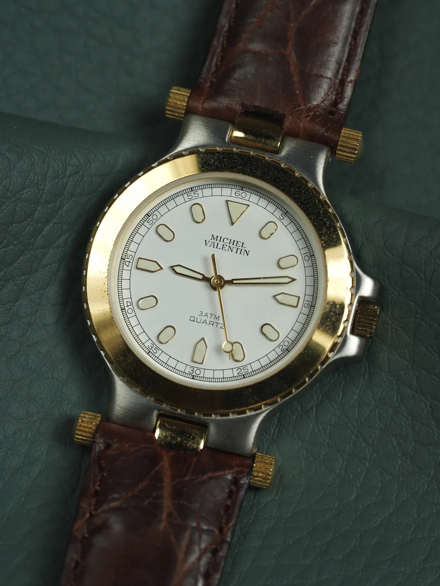 Michel Valentin - Acier Or Cornes Centrales - Neuve de stock - 1990s - Atelier Victor - Vintage Shop