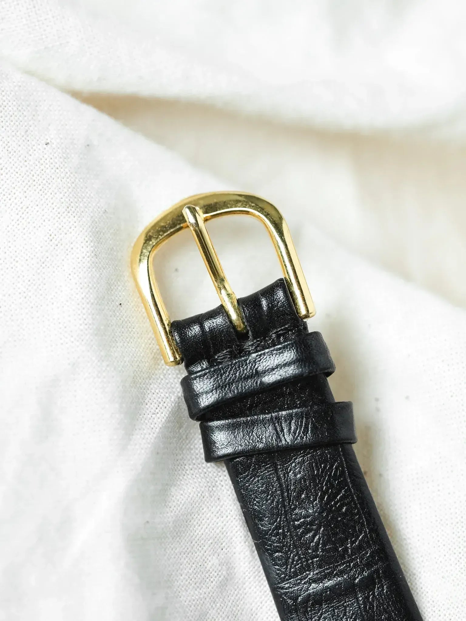 Michel Valentin - Ultra plate Rond Noir Lunette Noir Or - NOS - 1990s - Atelier Victor