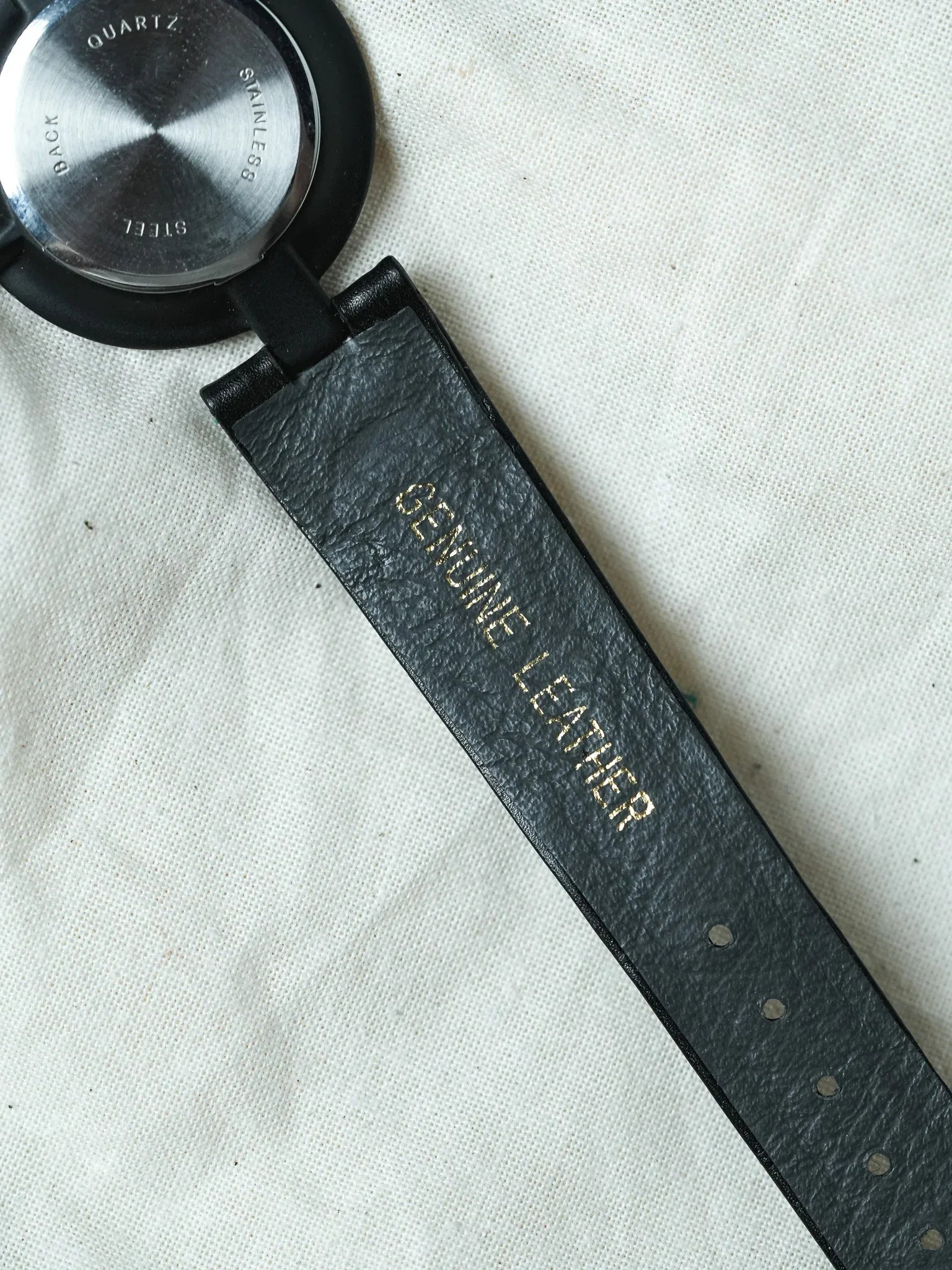 Michel Valentin - Ultra plate Rond Noir Lunette Noir Or - NOS - 1990s - Atelier Victor