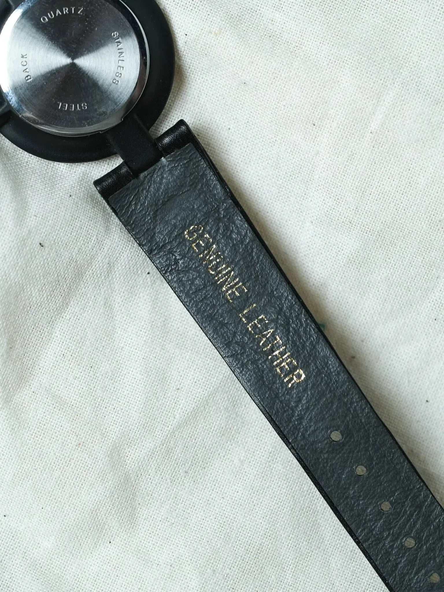 Michel Valentin - Ultra plate Rond Noir Lunette Noir Or - NOS - 1990s - Atelier Victor