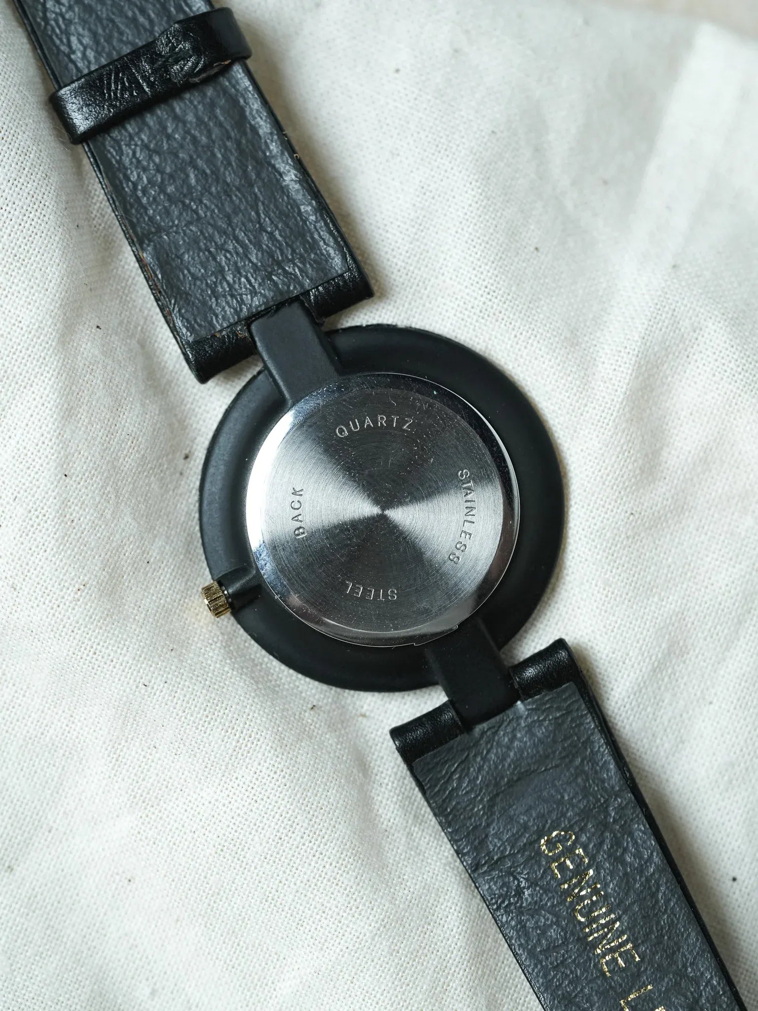 Michel Valentin - Ultra plate Rond Noir Lunette Noir Or - NOS - 1990s - Atelier Victor