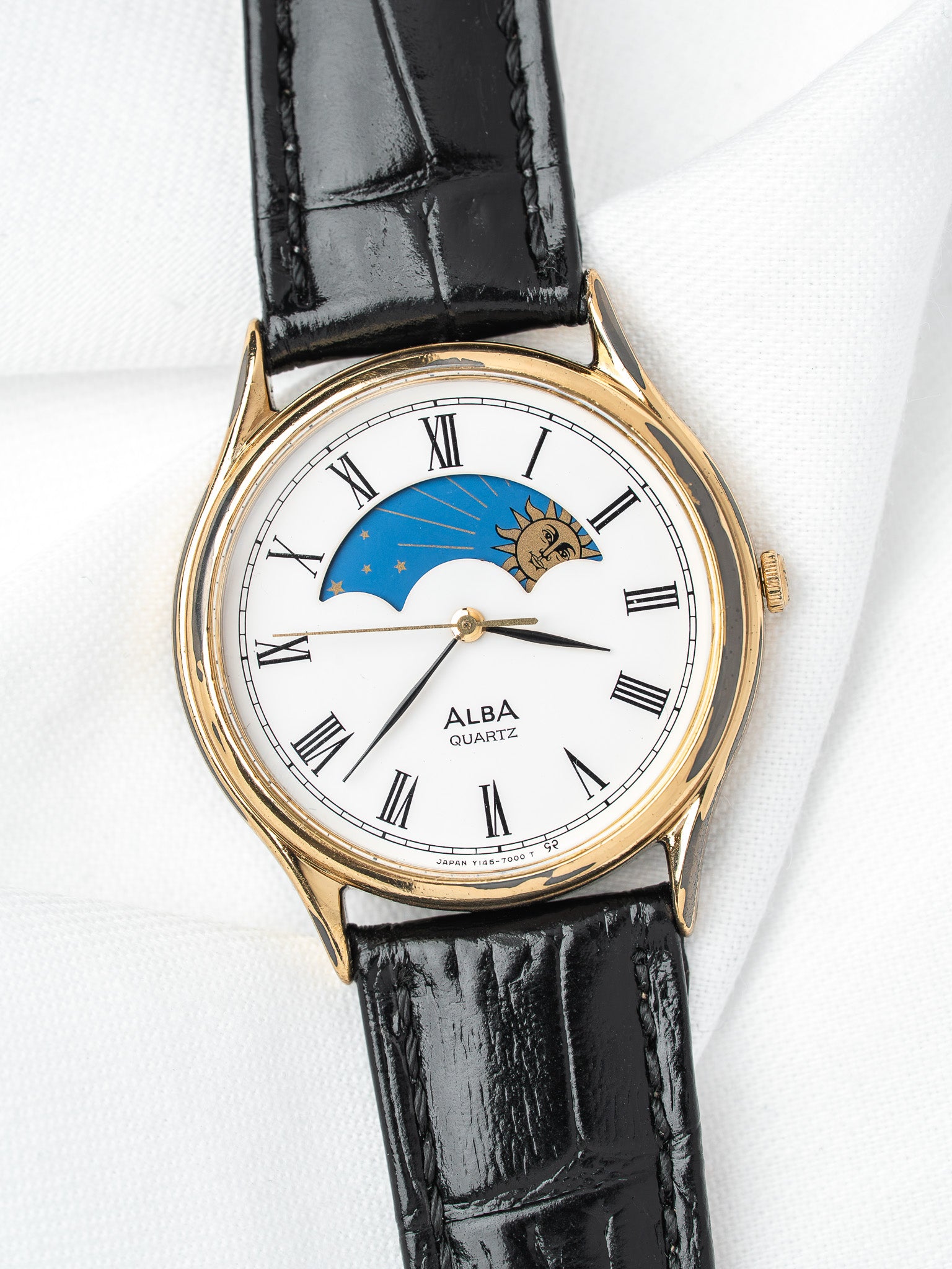 Vintage Alba Seiko Day-Night Gold-Plated — White Dial (1994)
