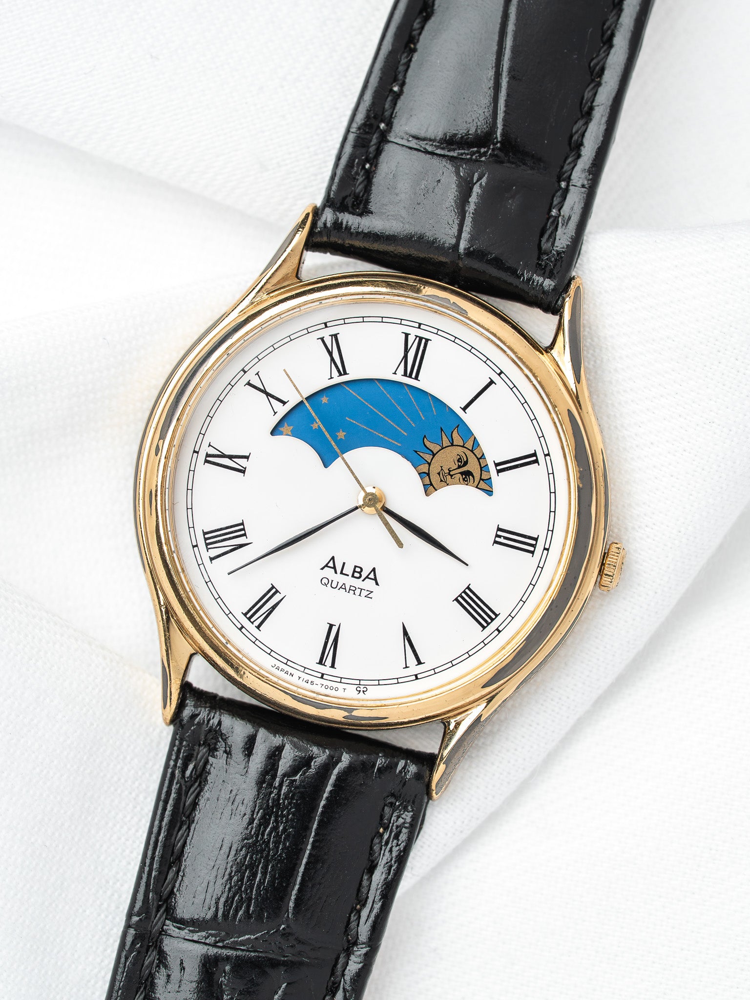 Vintage Alba Seiko Day-Night Gold-Plated — White Dial (1994)