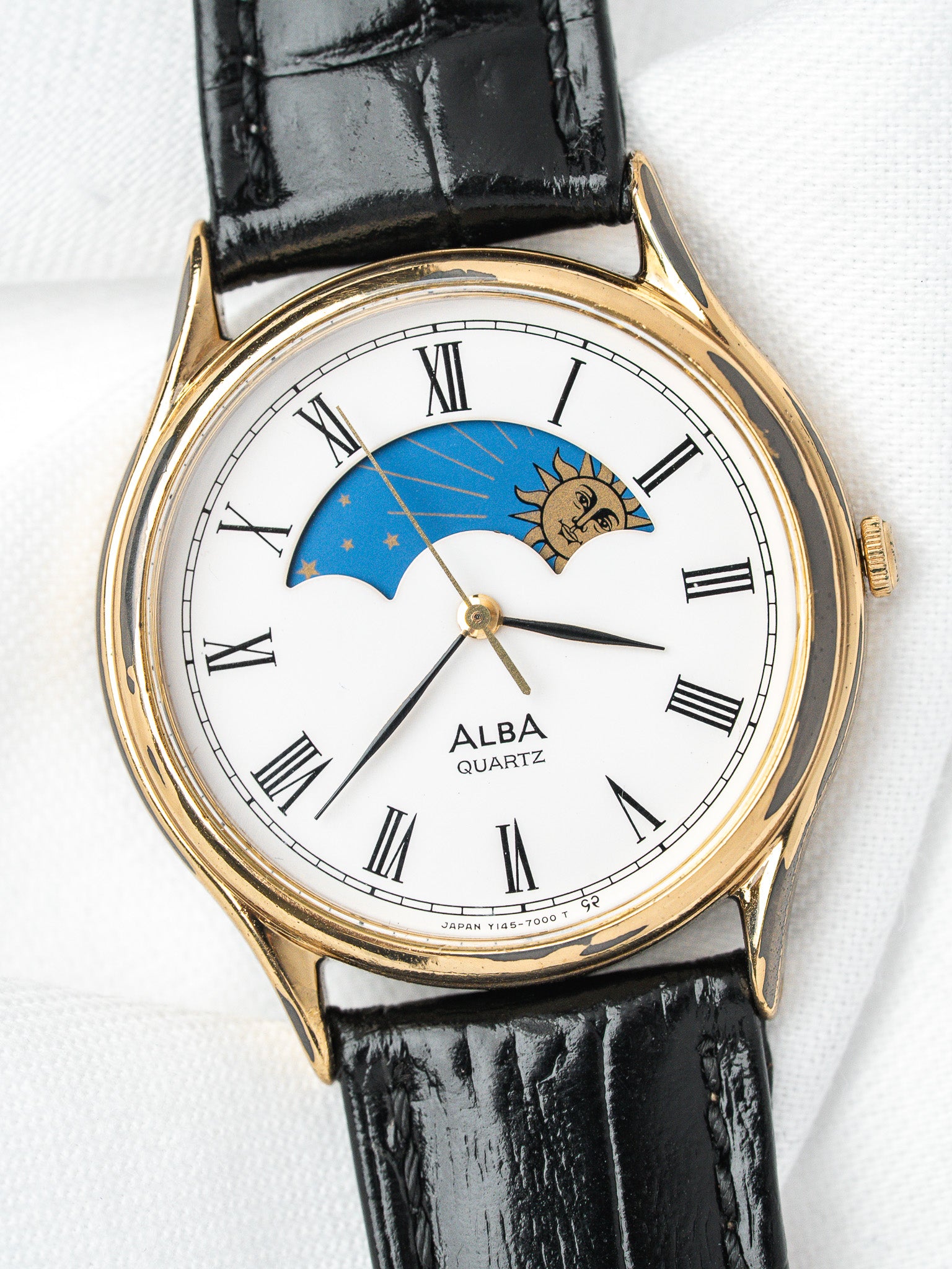 Vintage Alba Seiko Day-Night Gold-Plated — White Dial (1994)
