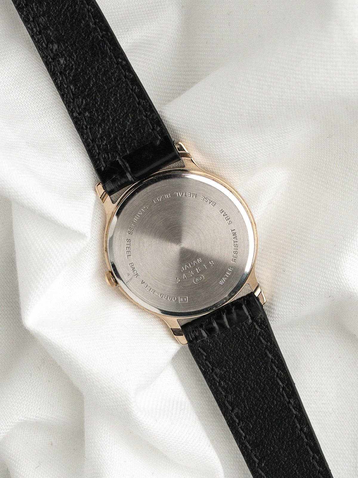Fondo de caja de acero - Vintage Alba Success Watch V338-6B60 - Atelier Victor