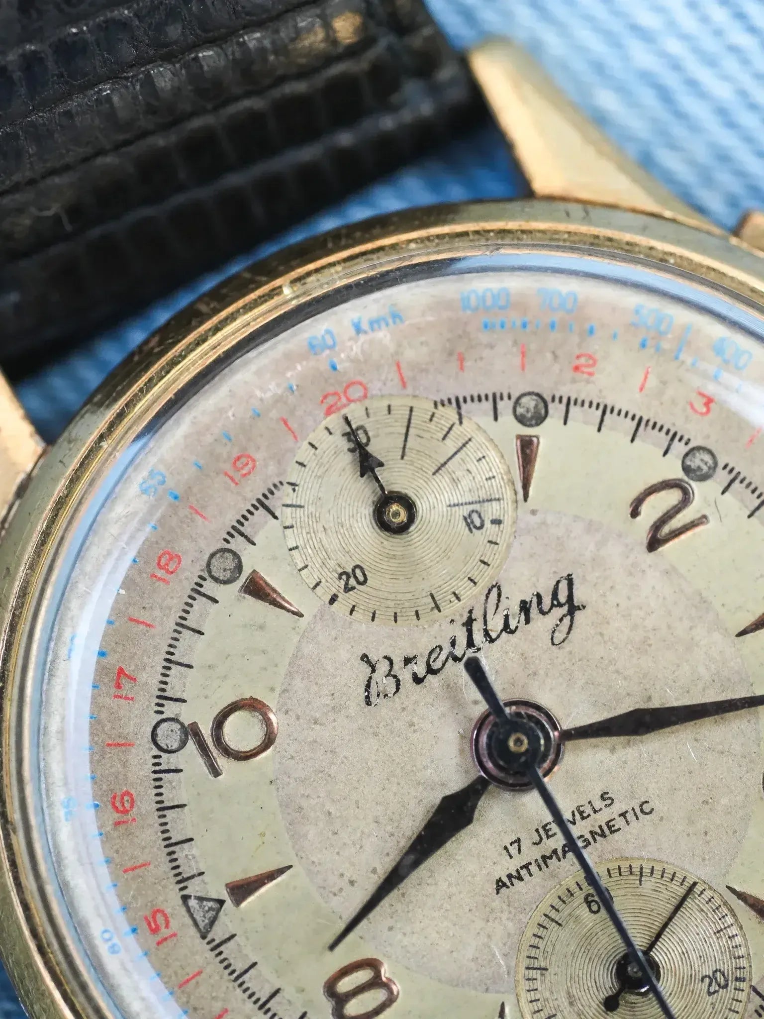 Montre Breitling 178 Vintage - 35mm Plaqué Or Chronographe (Années 1950) - Atelier Victor