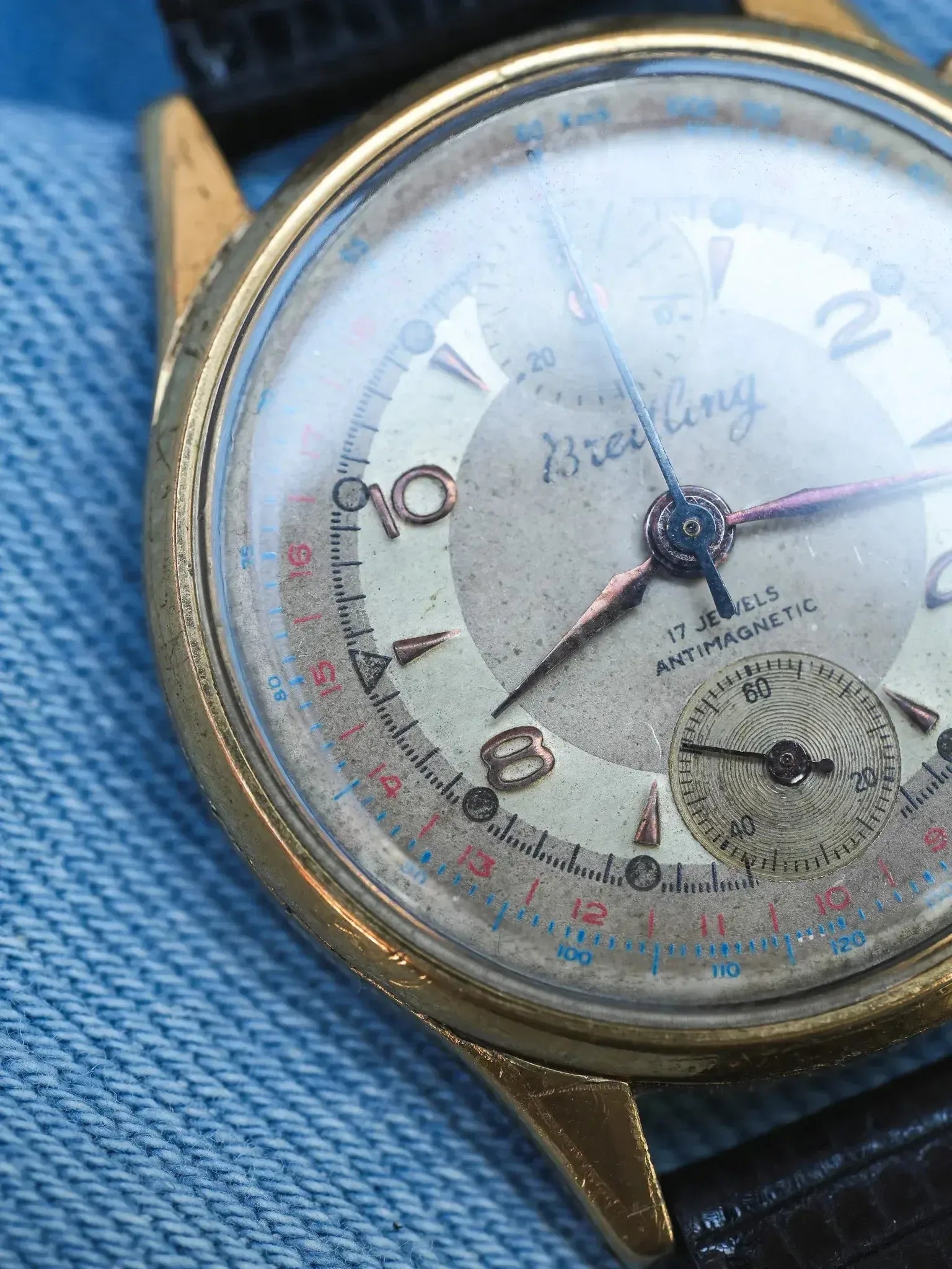 Montre Breitling 178 Vintage - 35mm Plaqué Or Chronographe (Années 1950) - Atelier Victor