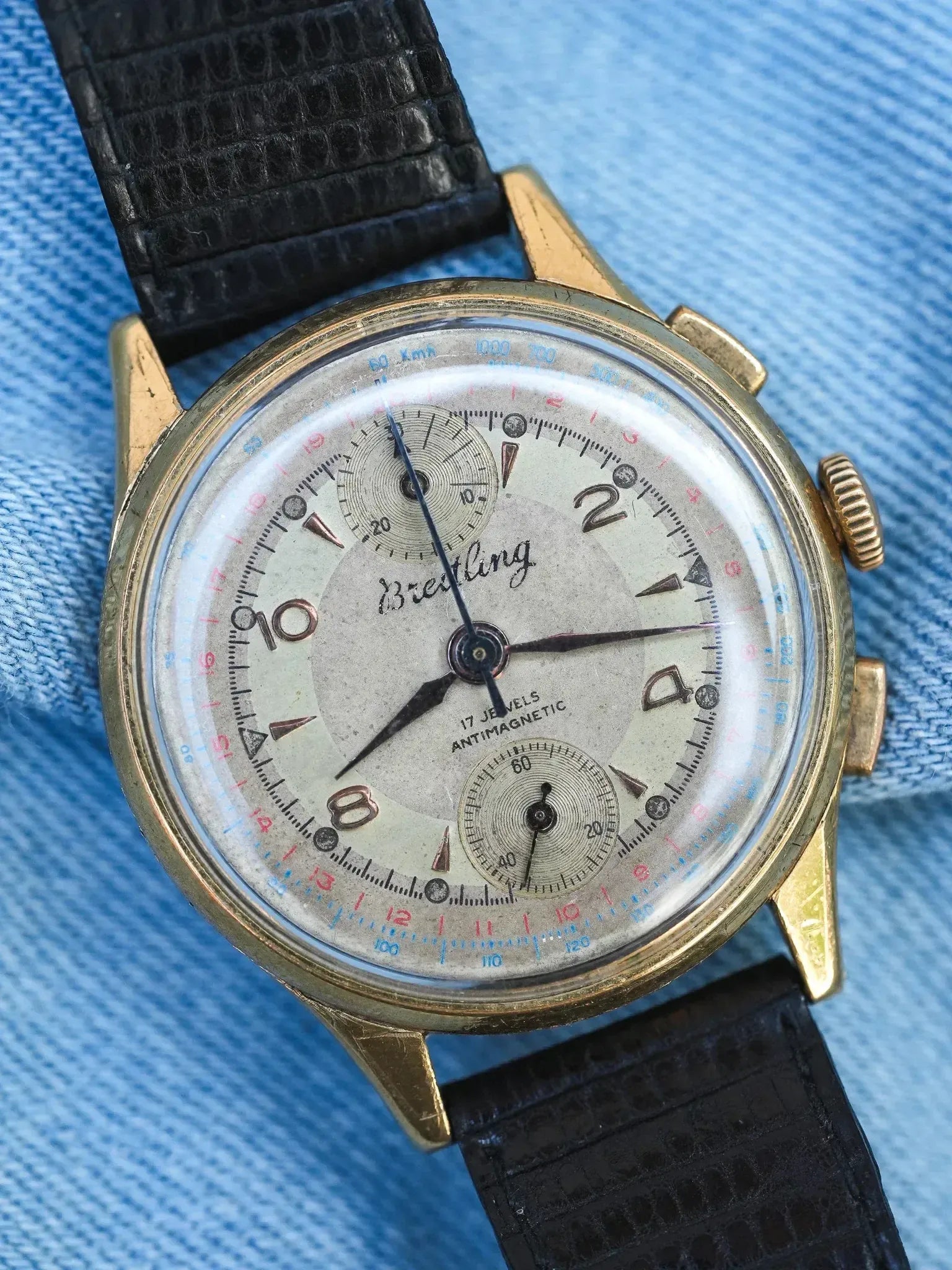 Montre Breitling 178 Vintage - 35mm Plaqué Or Chronographe (Années 1950) - Atelier Victor
