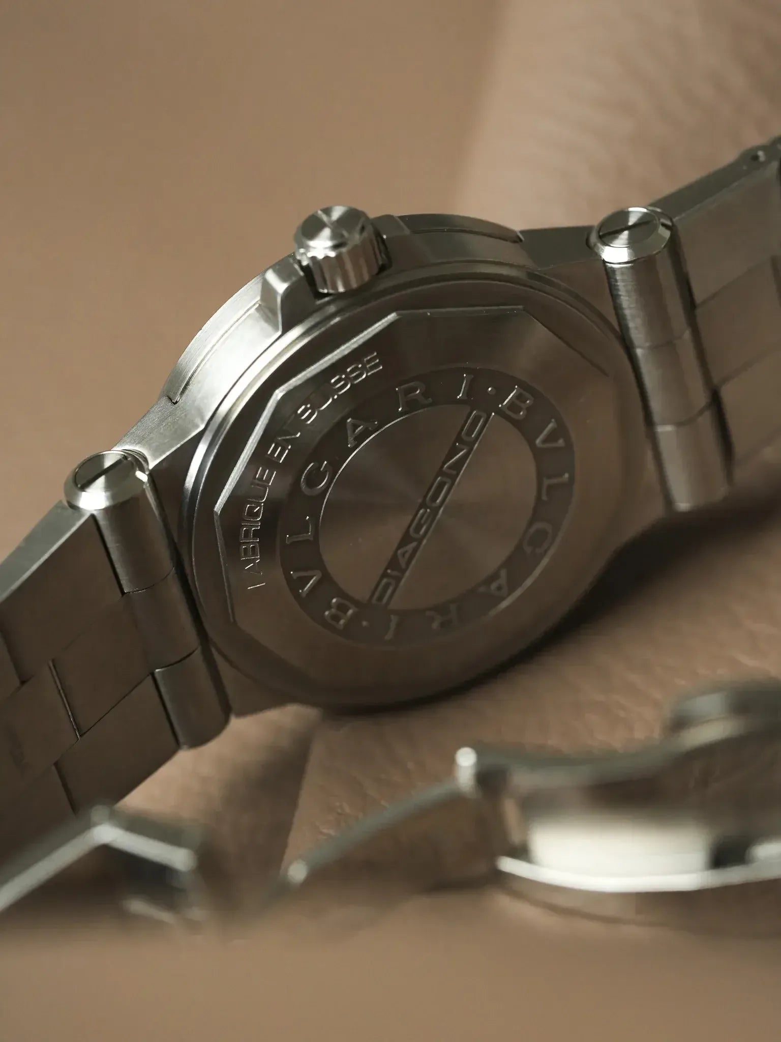 Montre Bvlgari Diagono (Années 2010) - Réf. DG35S Noir Clous de Paris - Atelier Victor