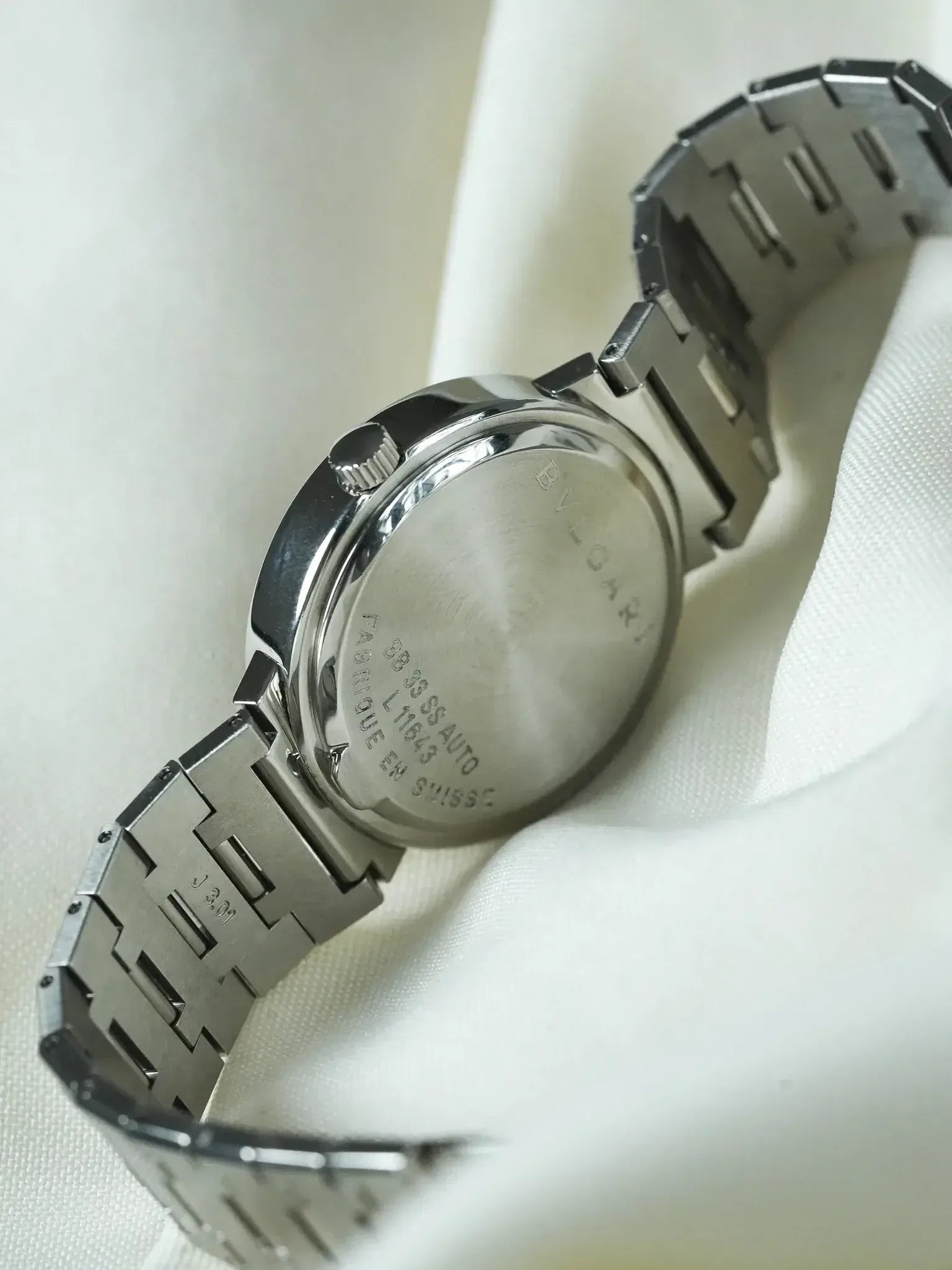 Montre Bvlgari Diagono BB33SS Acier (Années 2000) – Automatique & Cadran Noir - Atelier Victor