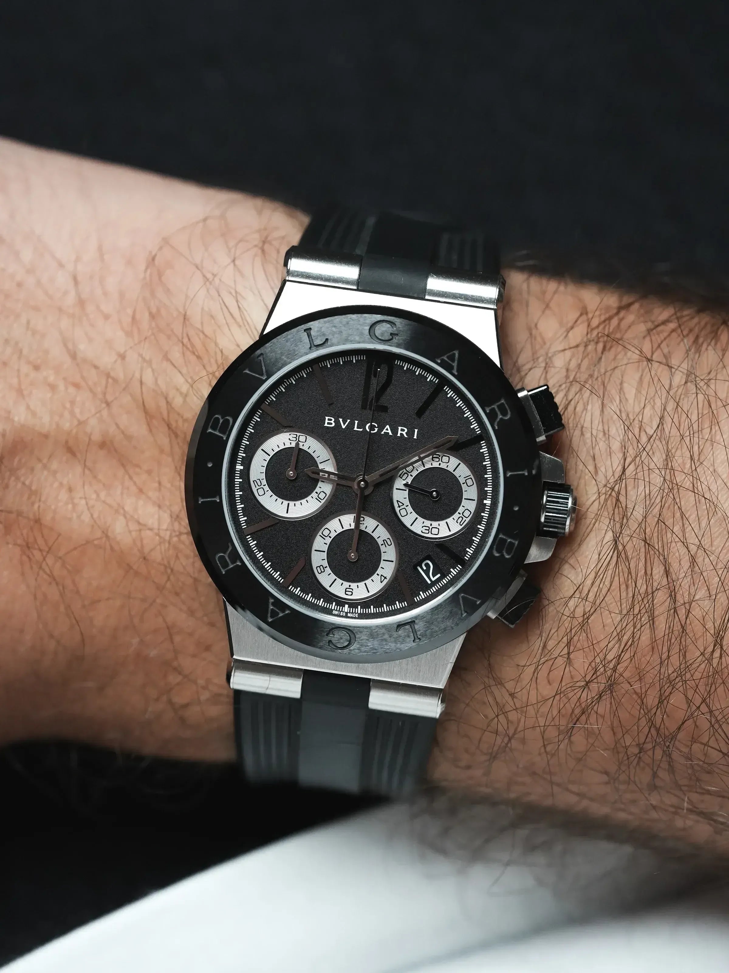 Bvlgari Diagono Chronograph DG37SCCH Uhr - Stahl Keramik (2000er Jahre)