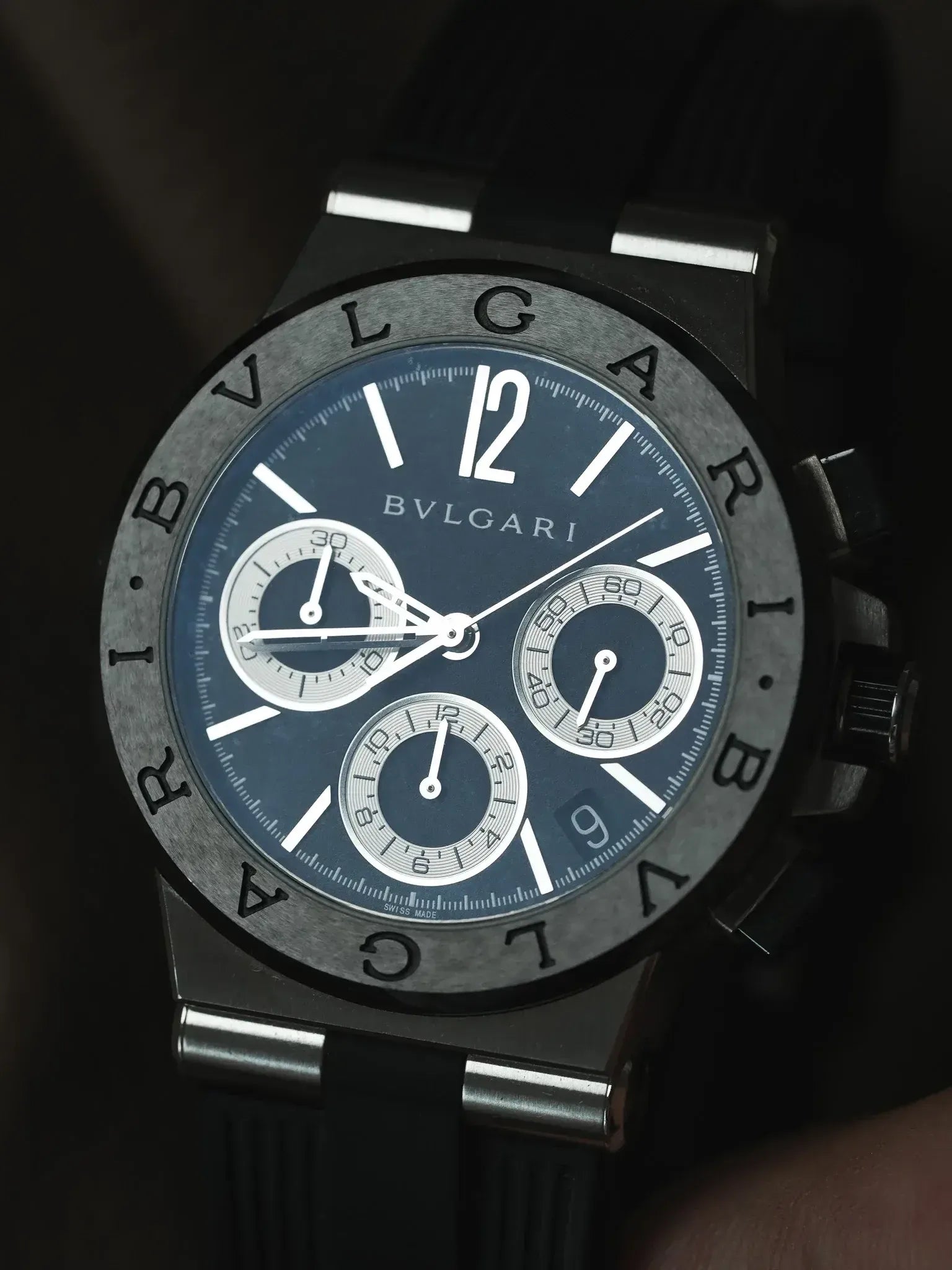 Montre Bvlgari Diagono Chronographe DG37SCCH - Acier Céramique (Années 2000) - Atelier Victor