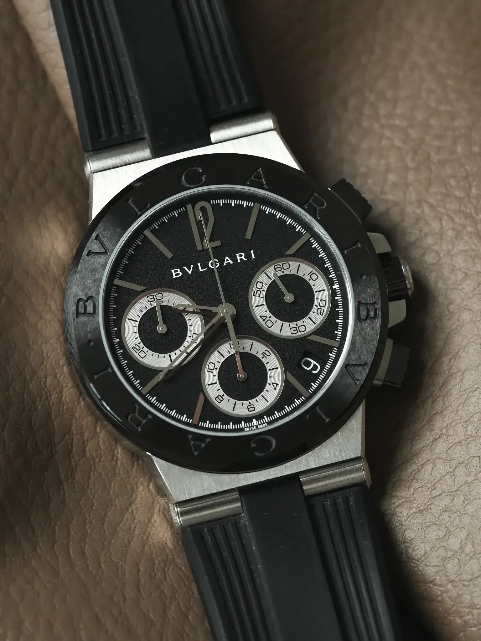 Montre Bvlgari Diagono Chronographe DG37SCCH - Acier Céramique (Années 2000) - Atelier Victor