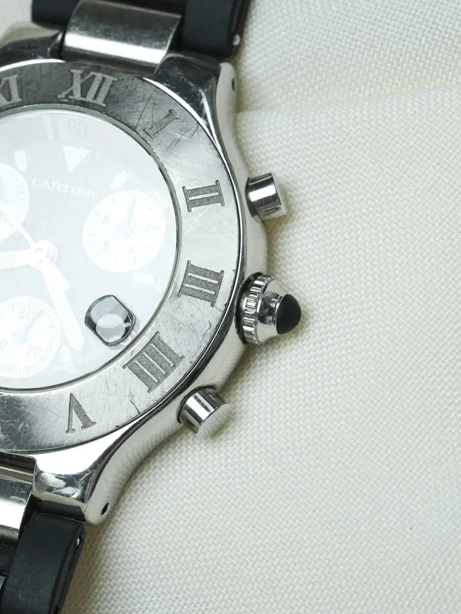 Watch Cartier Must 21 Chronoscaph (2000s) – Ref. 2424 Black & Steel