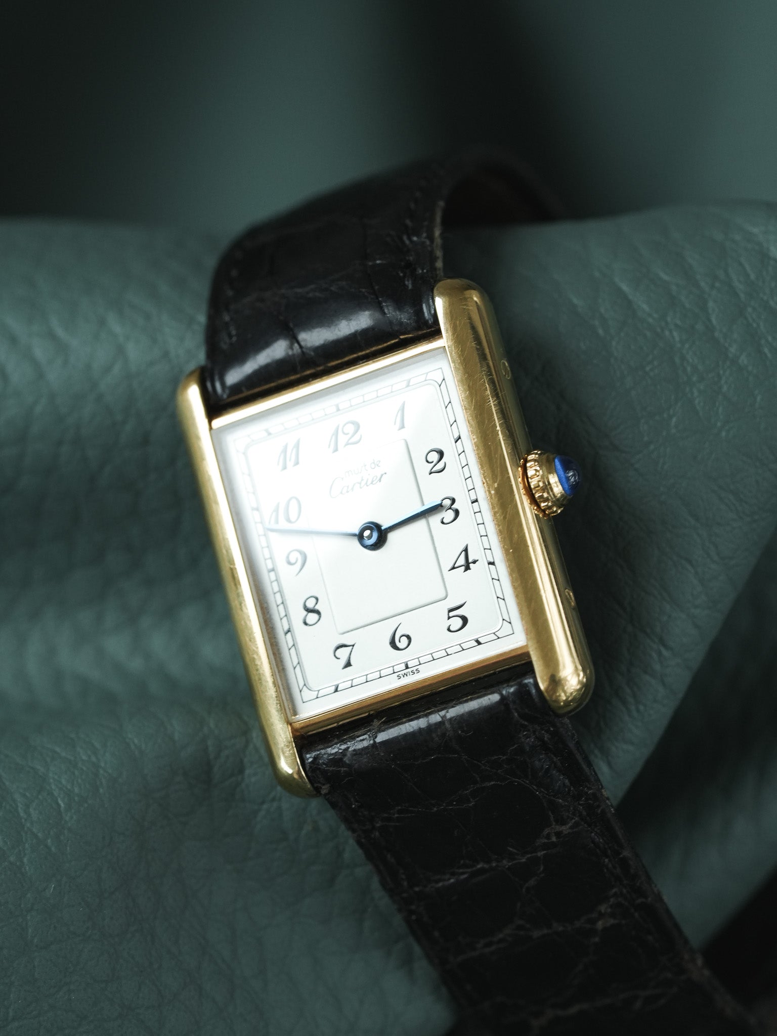 Montre Cartier Must de Cartier Tank - Vermeil Cadran "Stepped" (Années 1980) - Atelier Victor