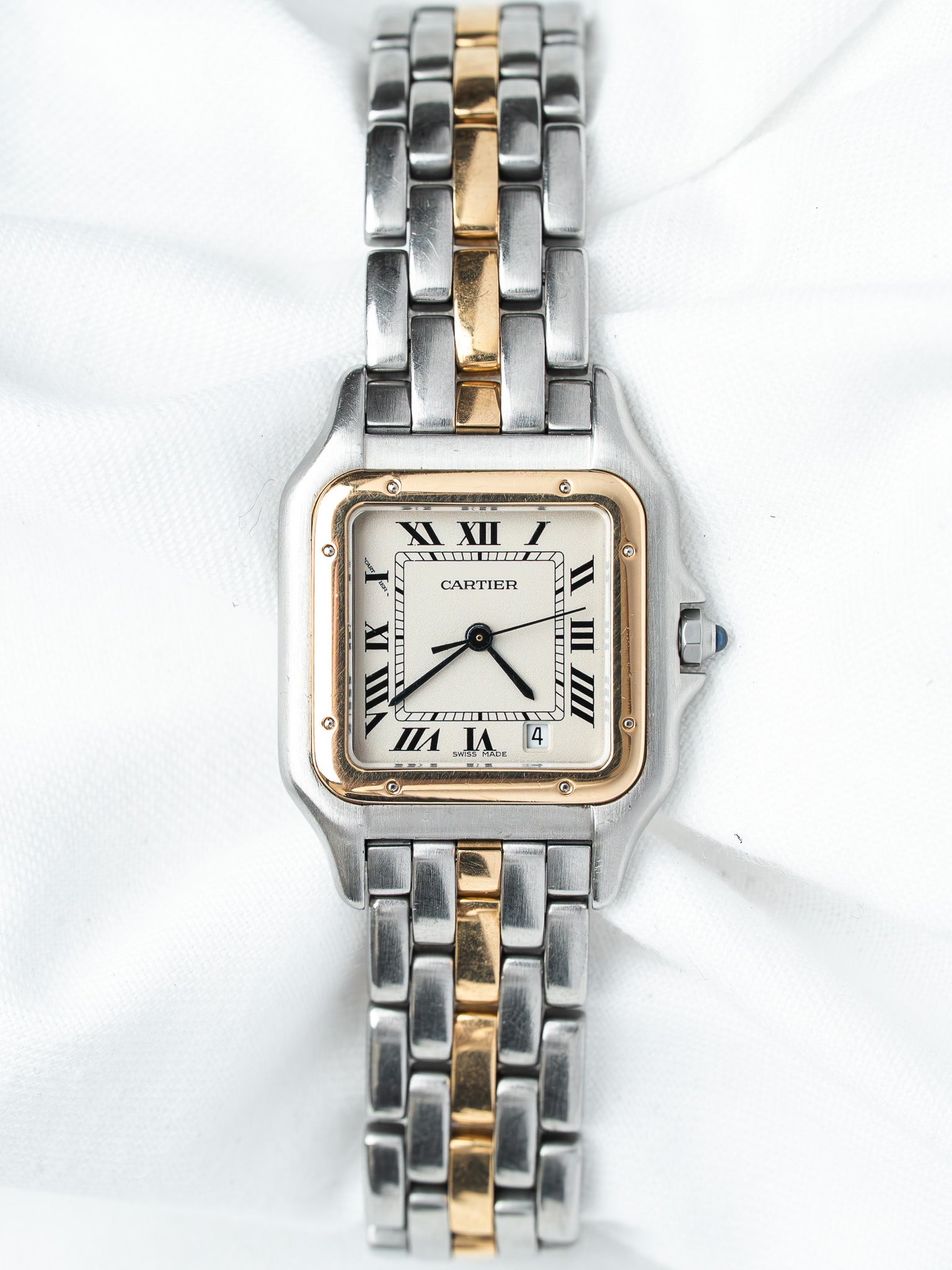 Винтажные часы Cartier Panthère 839490 Сталь Золото — Medium 27mm Кремовый циферблат (1990s)