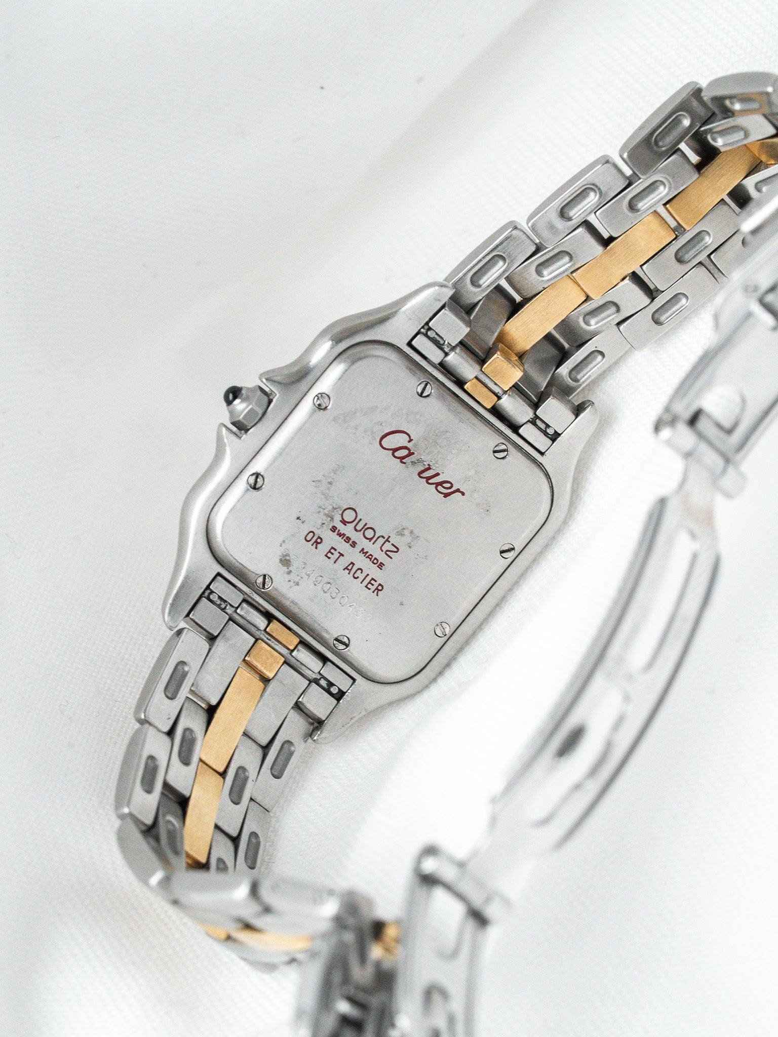 Винтажные часы Cartier Panthère 839490 Сталь Золото — Medium 27mm Кремовый циферблат (1990s)