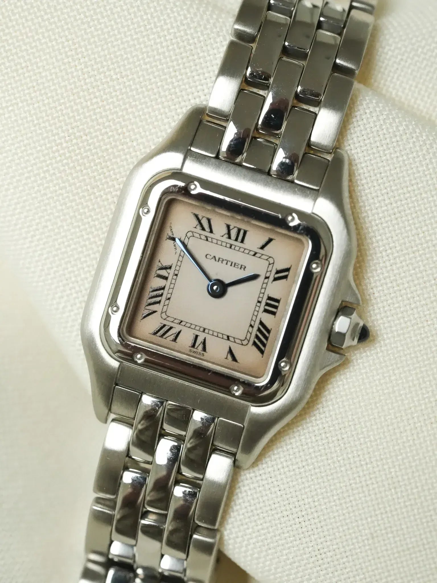 Cartier - Panthere Acier 24mm Cadran rosé réf 1320 - 1990s - Atelier Victor